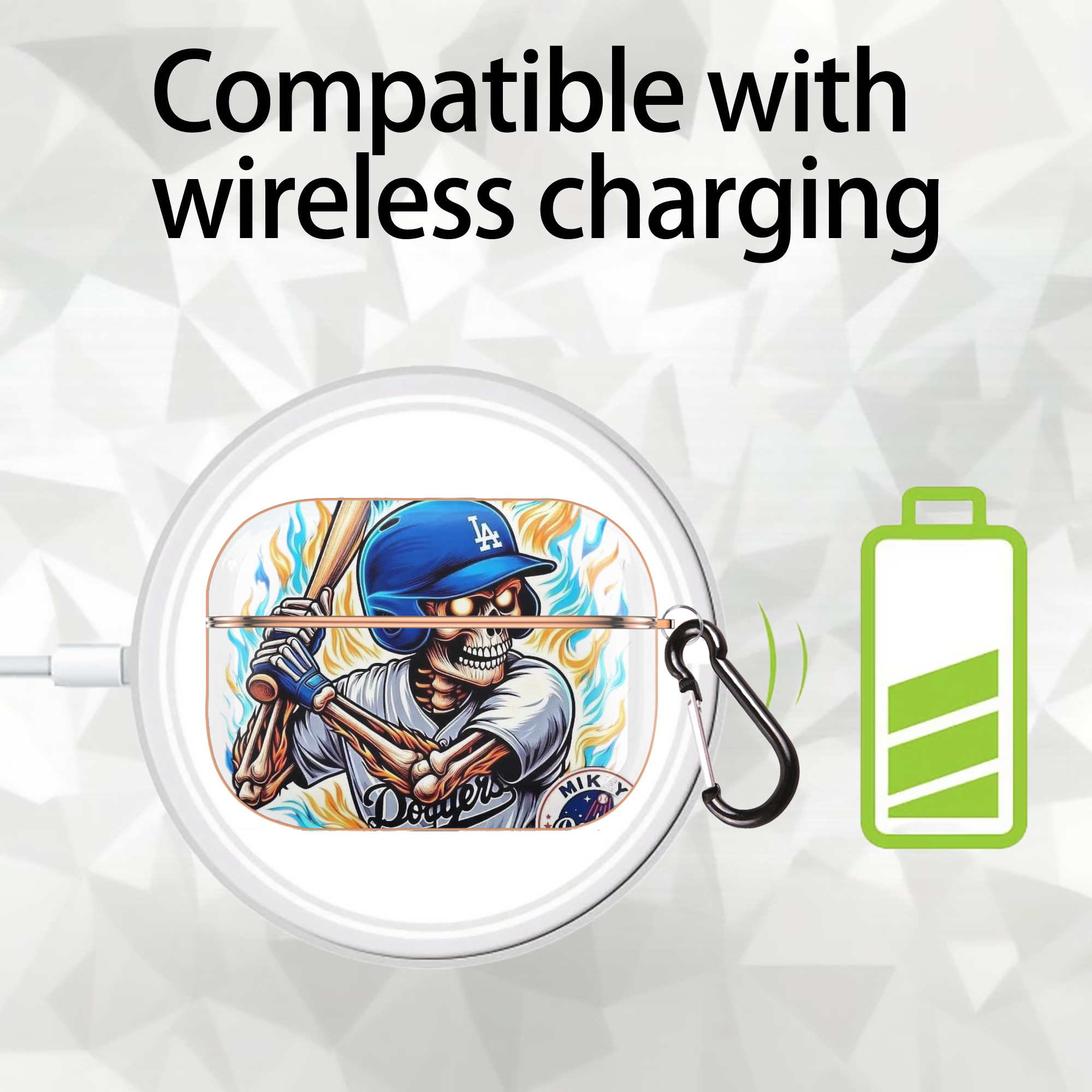  AirPods Pro Protective Case Rose Gold, Flexible PC Material, Precise Fit, Anti-Slip Cover, Full Protection, Fingerprint Resistant, Washable With Keychain