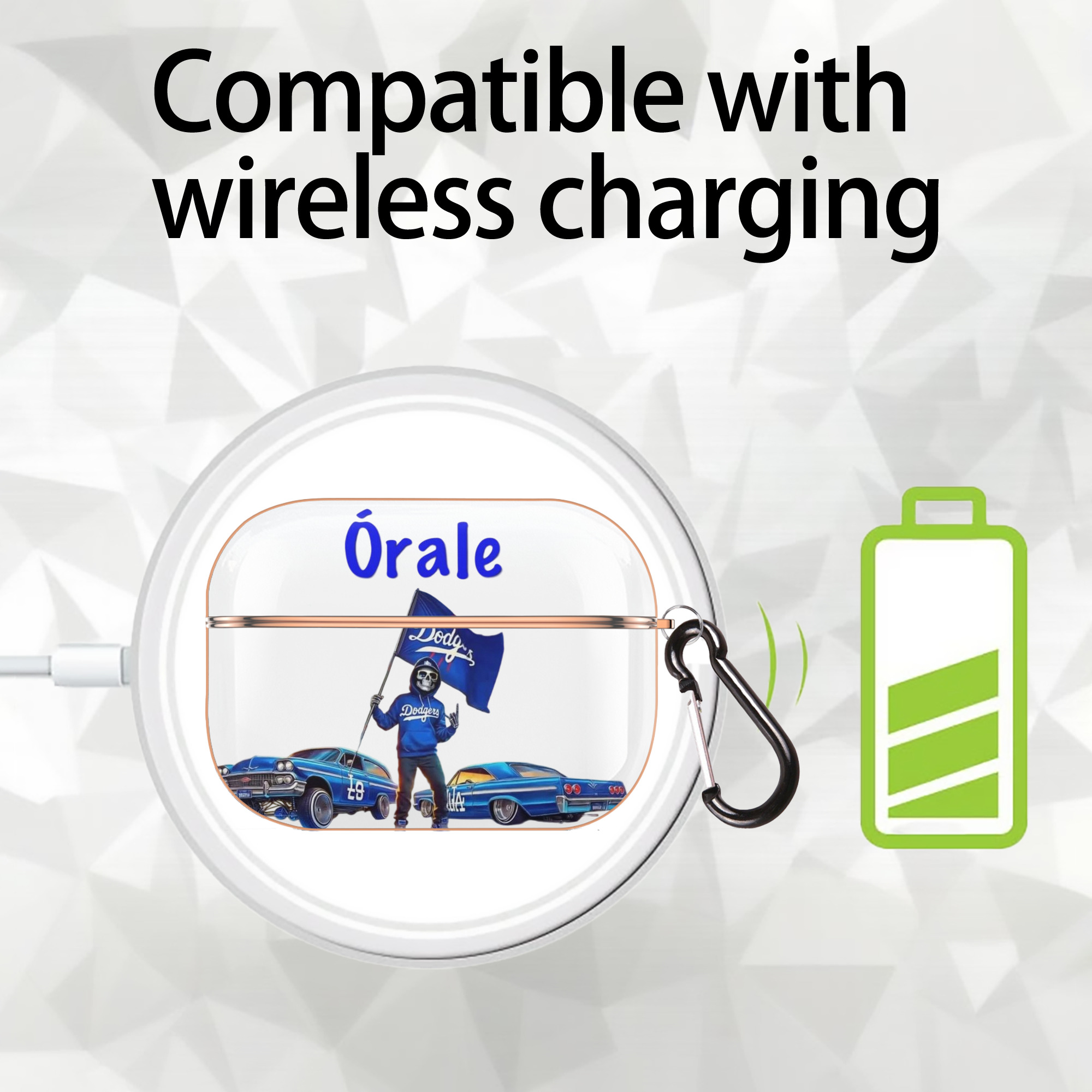  AirPods Pro Protective Case Rose Gold, Flexible PC Material, Precise Fit, Anti-Slip Cover, Full Protection, Fingerprint Resistant, Washable With Keychain