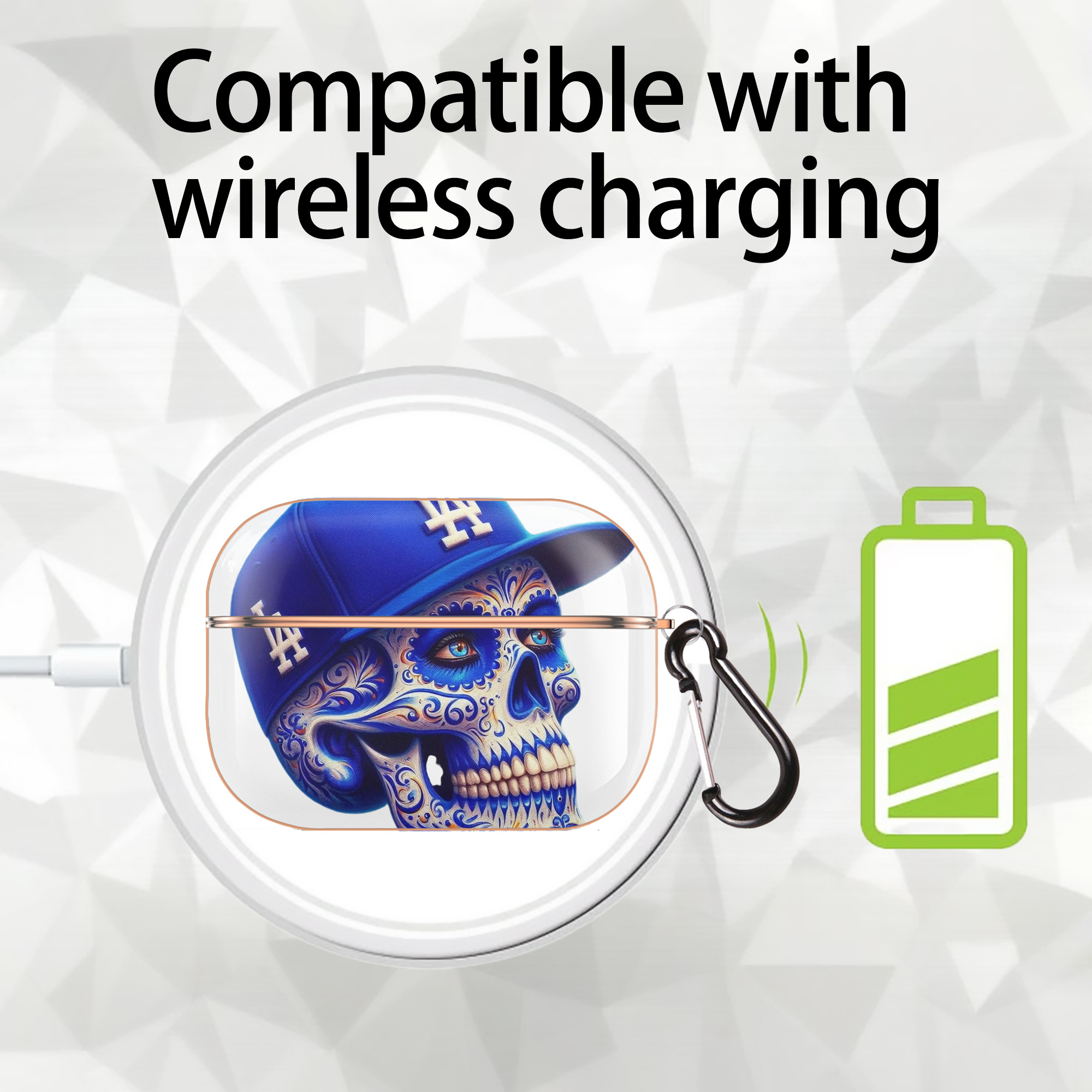  AirPods Pro Protective Case Rose Gold, Flexible PC Material, Precise Fit, Anti-Slip Cover, Full Protection, Fingerprint Resistant, Washable With Keychain