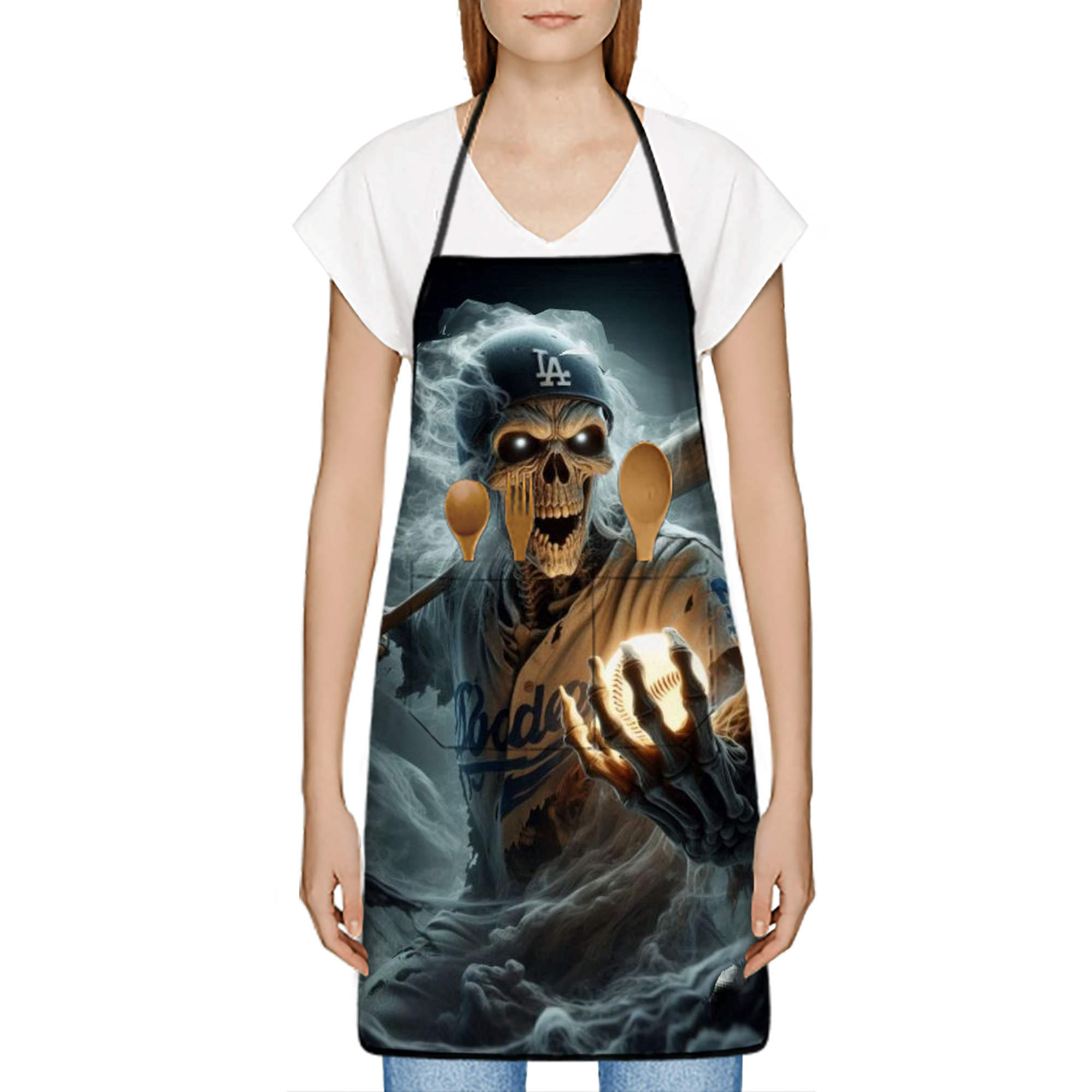  Stain-Resistant Polyester Apron With Pocket – Full Print, Waterproof, Anti-Wrinkle, Anti-Pilling – Ideal For Kitchen, BBQ, Restaurant, Salon & More
