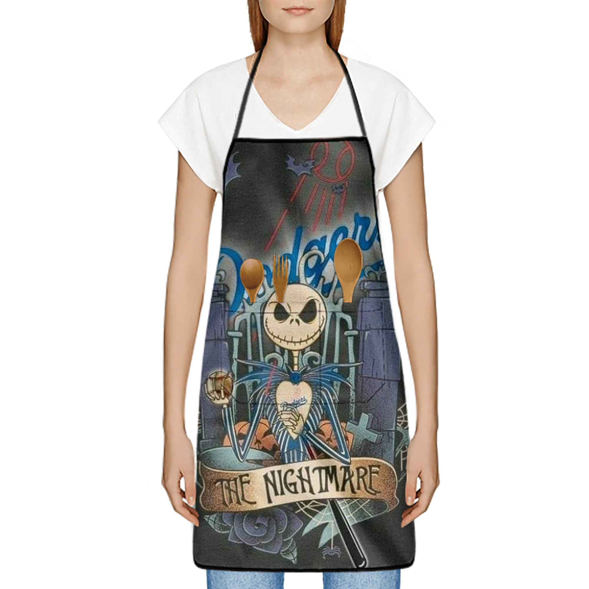  Stain-Resistant Polyester Apron With Pocket – Full Print, Waterproof, Anti-Wrinkle, Anti-Pilling – Ideal For Kitchen, BBQ, Restaurant, Salon & More