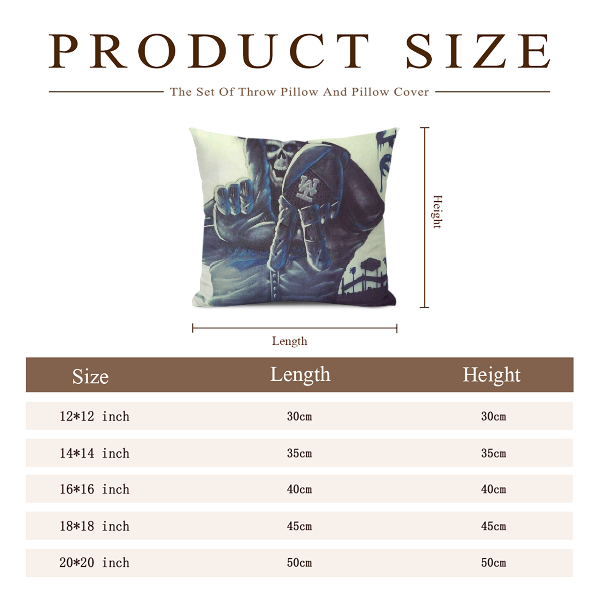  Soft Polyester Pillow Cover With Insert – Double-Sided Design, Invisible Zipper, Durable & Breathable – Easy Care Cushion Set