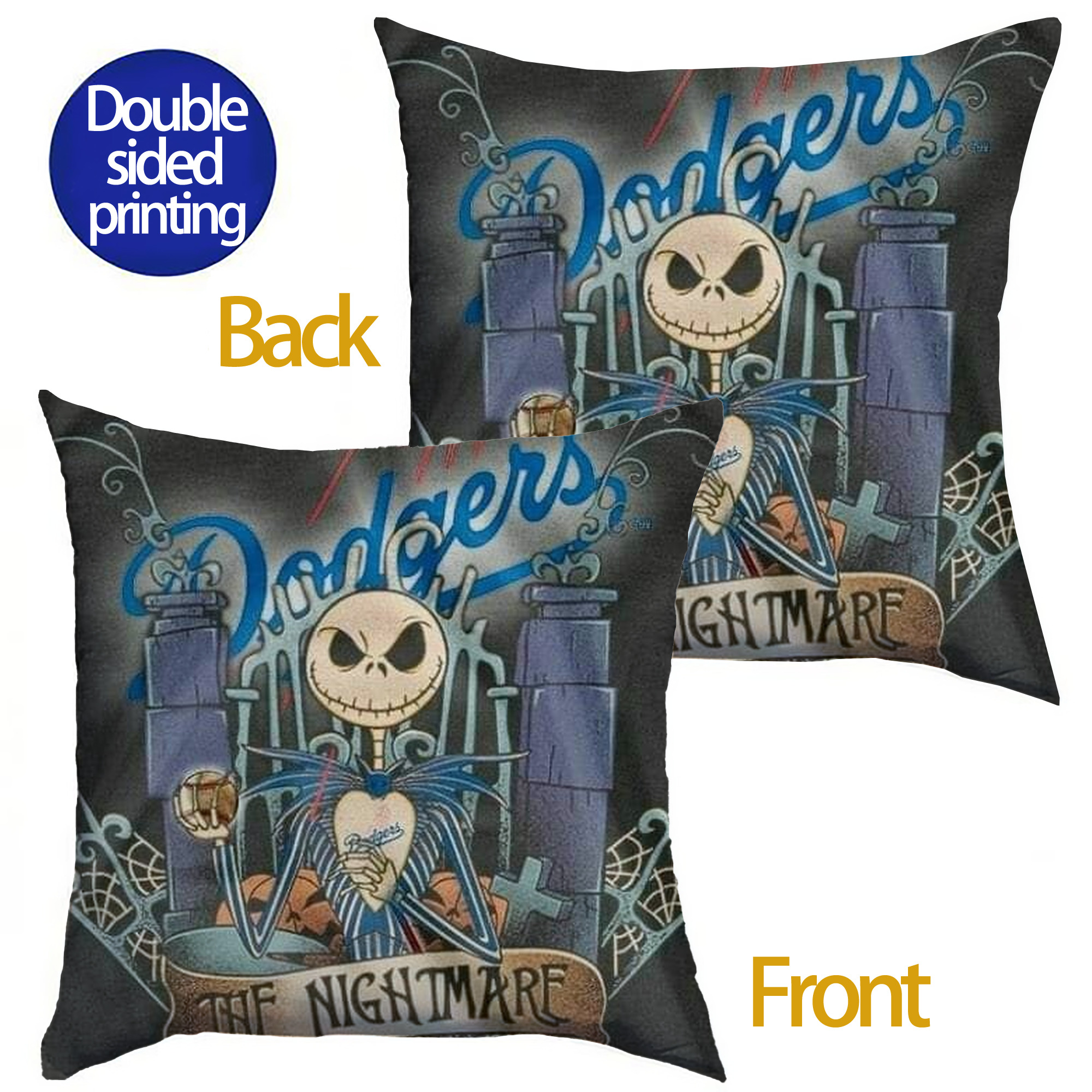  Soft Polyester Pillow Cover With Insert – Double-Sided Design, Invisible Zipper, Durable & Breathable – Easy Care Cushion Set