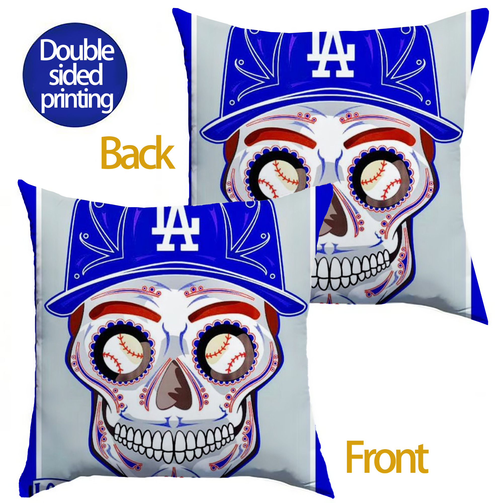  Soft Polyester Pillow Cover With Insert – Double-Sided Design, Invisible Zipper, Durable & Breathable – Easy Care Cushion Set