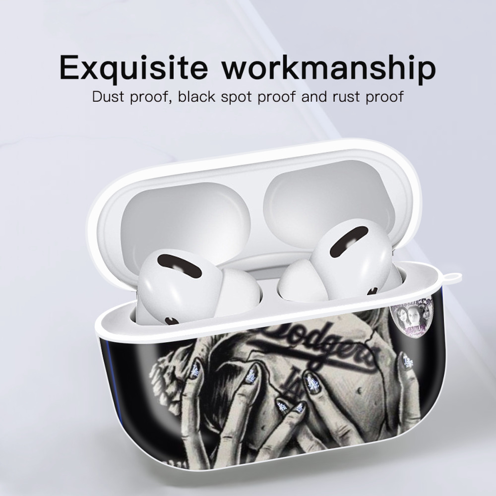  AirPods Pro Hard Case White With Keychain, Durable Flexible PC, Precise Cutouts, Anti-Fingerprint, Yellowing & Scratch Resistant, Full Protection, Washable