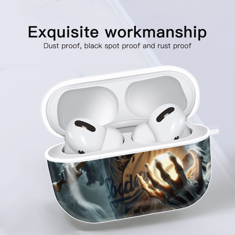  AirPods Pro Hard Case White With Keychain, Durable Flexible PC, Precise Cutouts, Anti-Fingerprint, Yellowing & Scratch Resistant, Full Protection, Washable