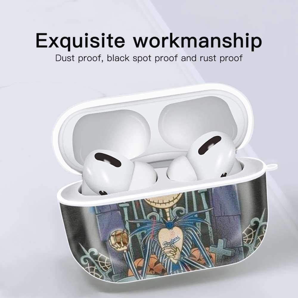  AirPods Pro Hard Case White With Keychain, Durable Flexible PC, Precise Cutouts, Anti-Fingerprint, Yellowing & Scratch Resistant, Full Protection, Washable