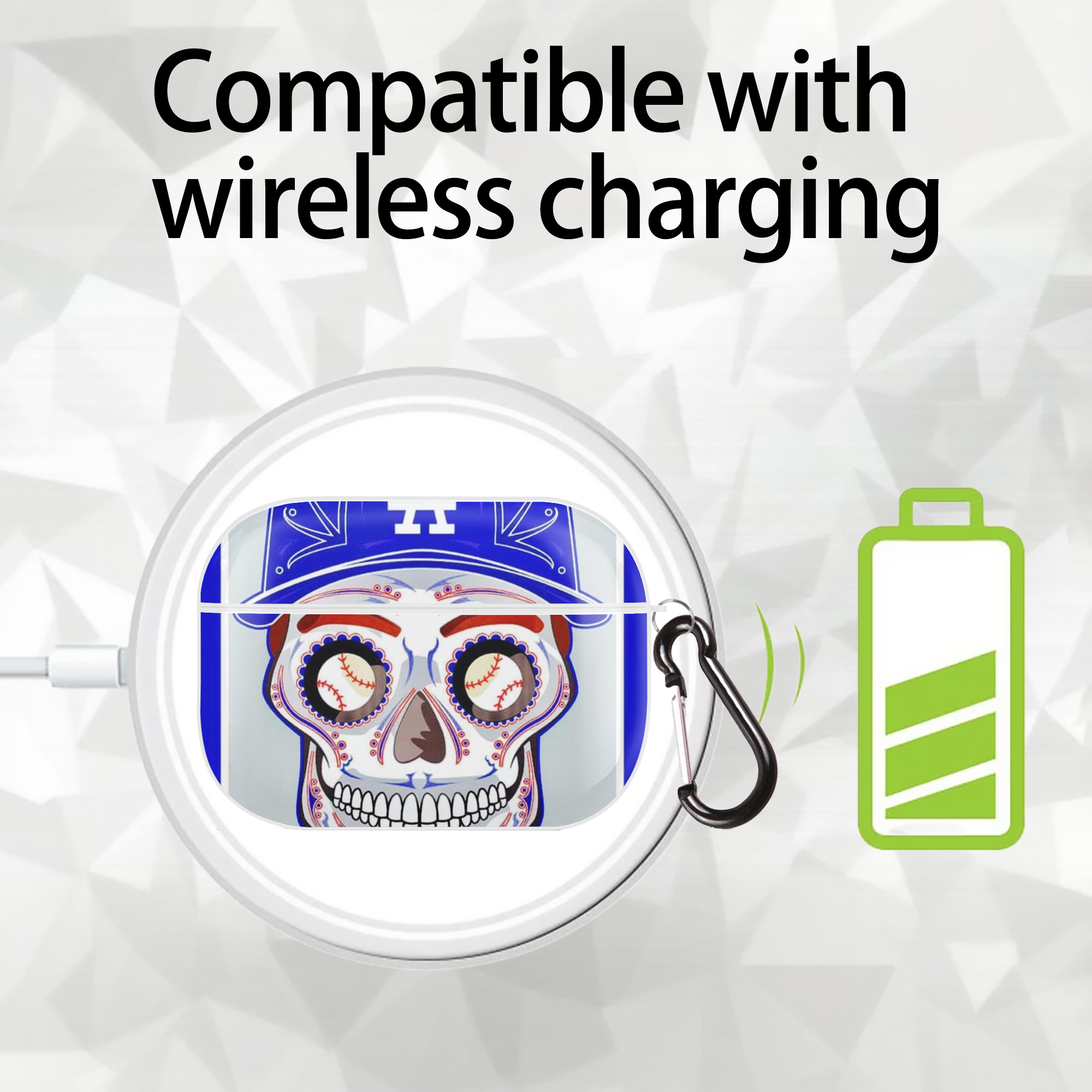  AirPods Pro Hard Case White With Keychain, Durable Flexible PC, Precise Cutouts, Anti-Fingerprint, Yellowing & Scratch Resistant, Full Protection, Washable