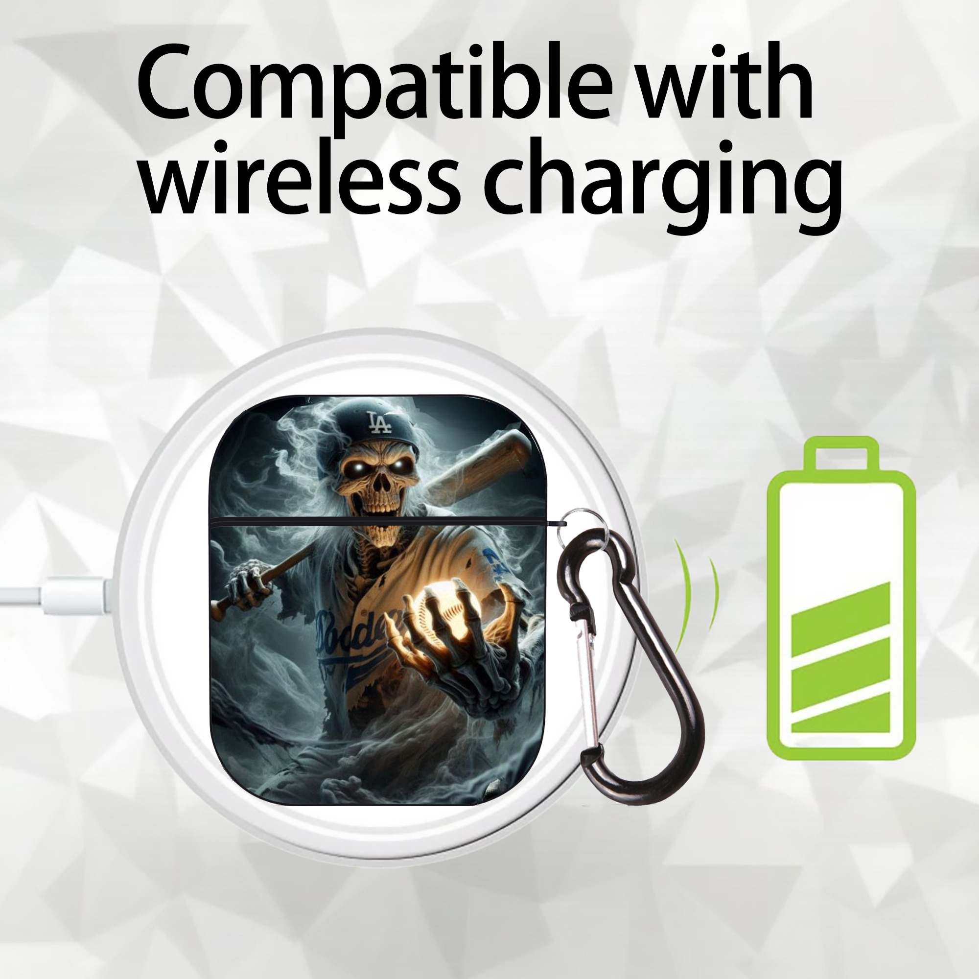  AirPods 2 Case Hard Shell Black, Flexible PC Material, Precise Cutouts, Full Protection, Anti-Fingerprint, Washable, Includes Keychain – Durable & Slim Design