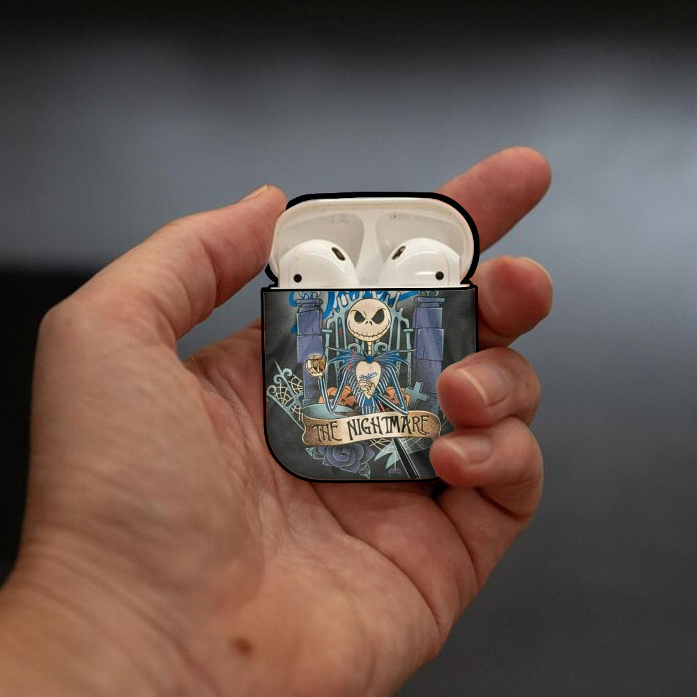  AirPods 2 Case Hard Shell Black, Flexible PC Material, Precise Cutouts, Full Protection, Anti-Fingerprint, Washable, Includes Keychain – Durable & Slim Design