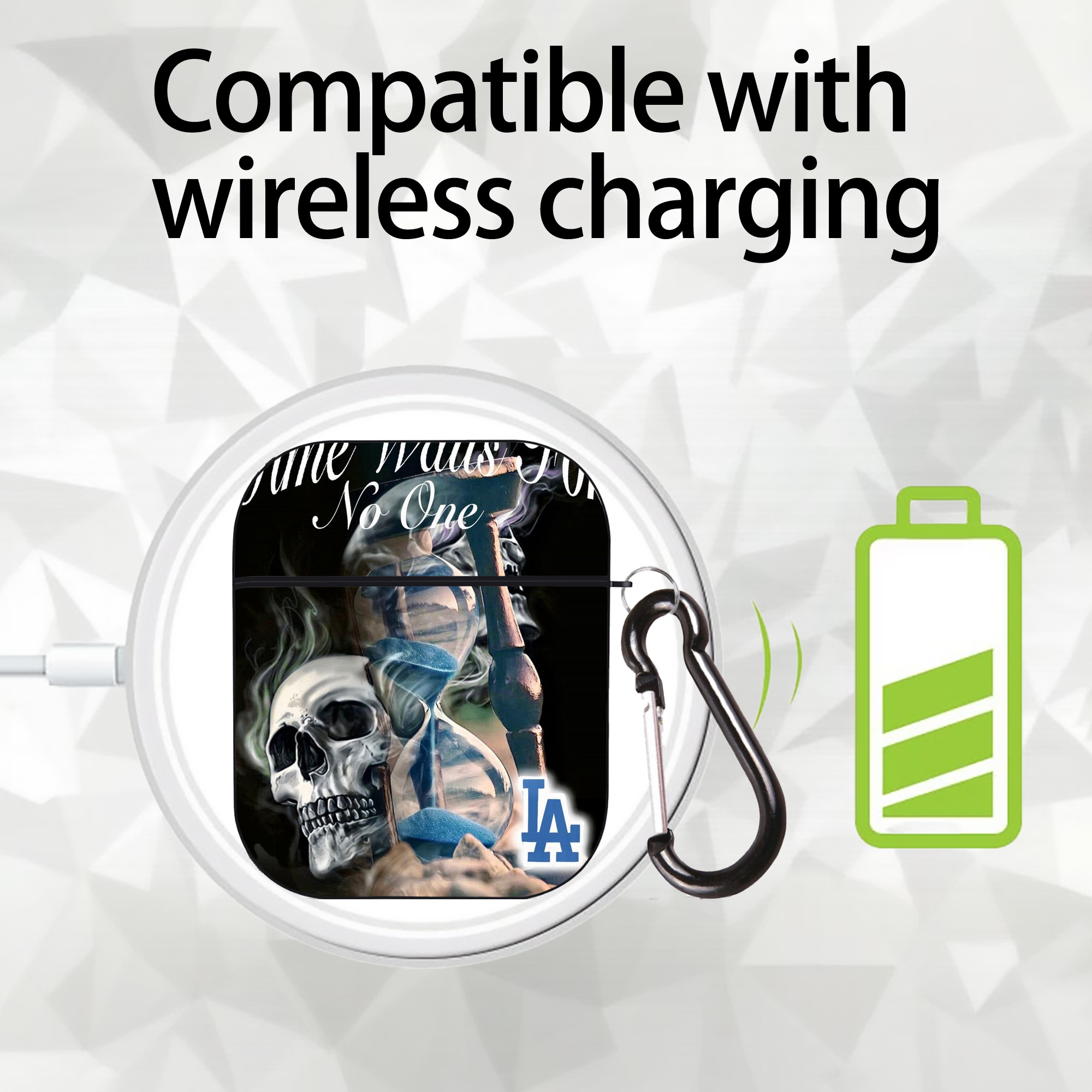  AirPods 2 Case Hard Shell Black, Flexible PC Material, Precise Cutouts, Full Protection, Anti-Fingerprint, Washable, Includes Keychain – Durable & Slim Design