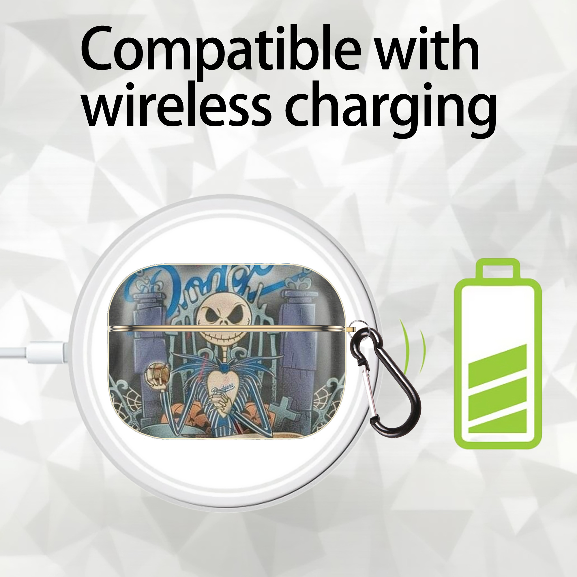  Luxury Gold AirPods Pro Case With Keychain, Flexible PC Material, Full Protection, Precise Cutouts, Anti-Fingerprint, Washable, Durable Design