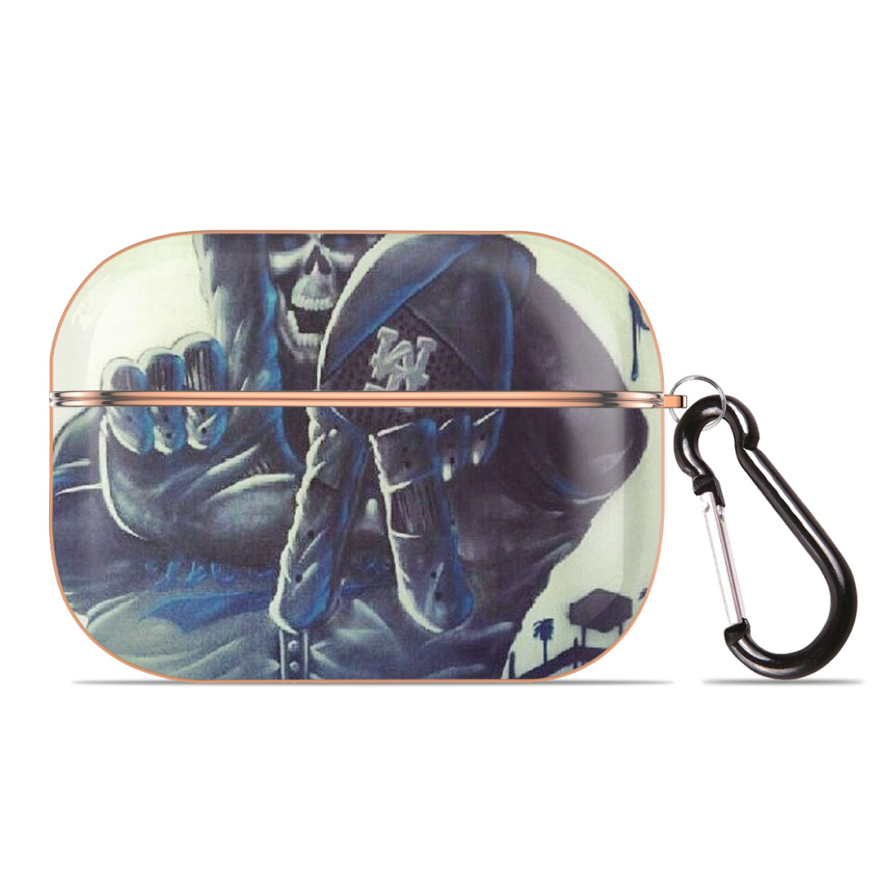  AirPods Pro Protective Case Rose Gold, Flexible PC Material, Precise Fit, Anti-Slip Cover, Full Protection, Fingerprint Resistant, Washable With Keychain