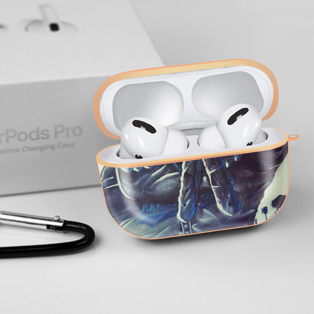  AirPods Pro Protective Case Rose Gold, Flexible PC Material, Precise Fit, Anti-Slip Cover, Full Protection, Fingerprint Resistant, Washable With Keychain