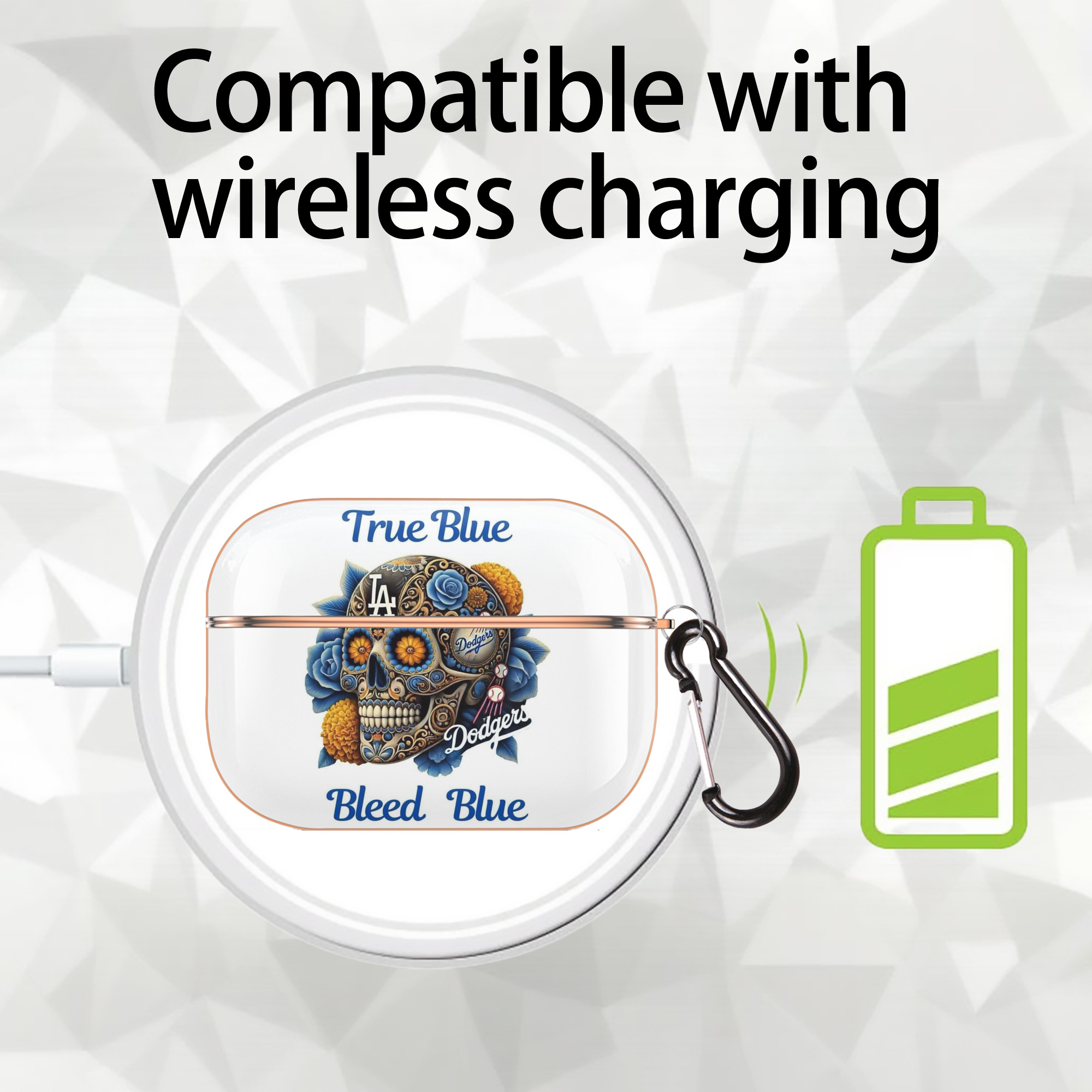  AirPods Pro Protective Case Rose Gold, Flexible PC Material, Precise Fit, Anti-Slip Cover, Full Protection, Fingerprint Resistant, Washable With Keychain