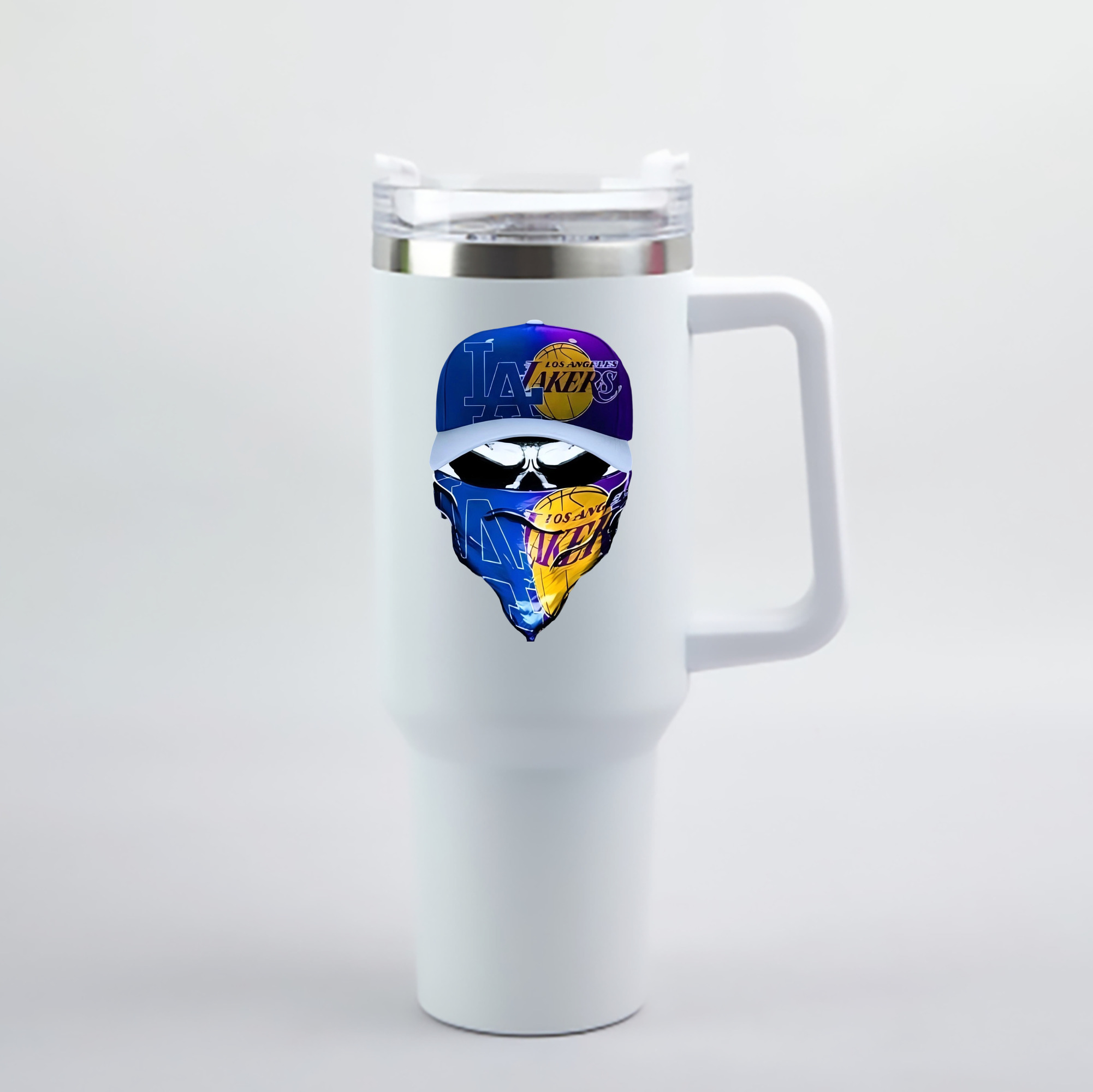  40oz Handle Car Cup With Crystal Sticker Design – Durable Stainless Steel Travel Mug With Reusable Straw – Double Wall Insulated