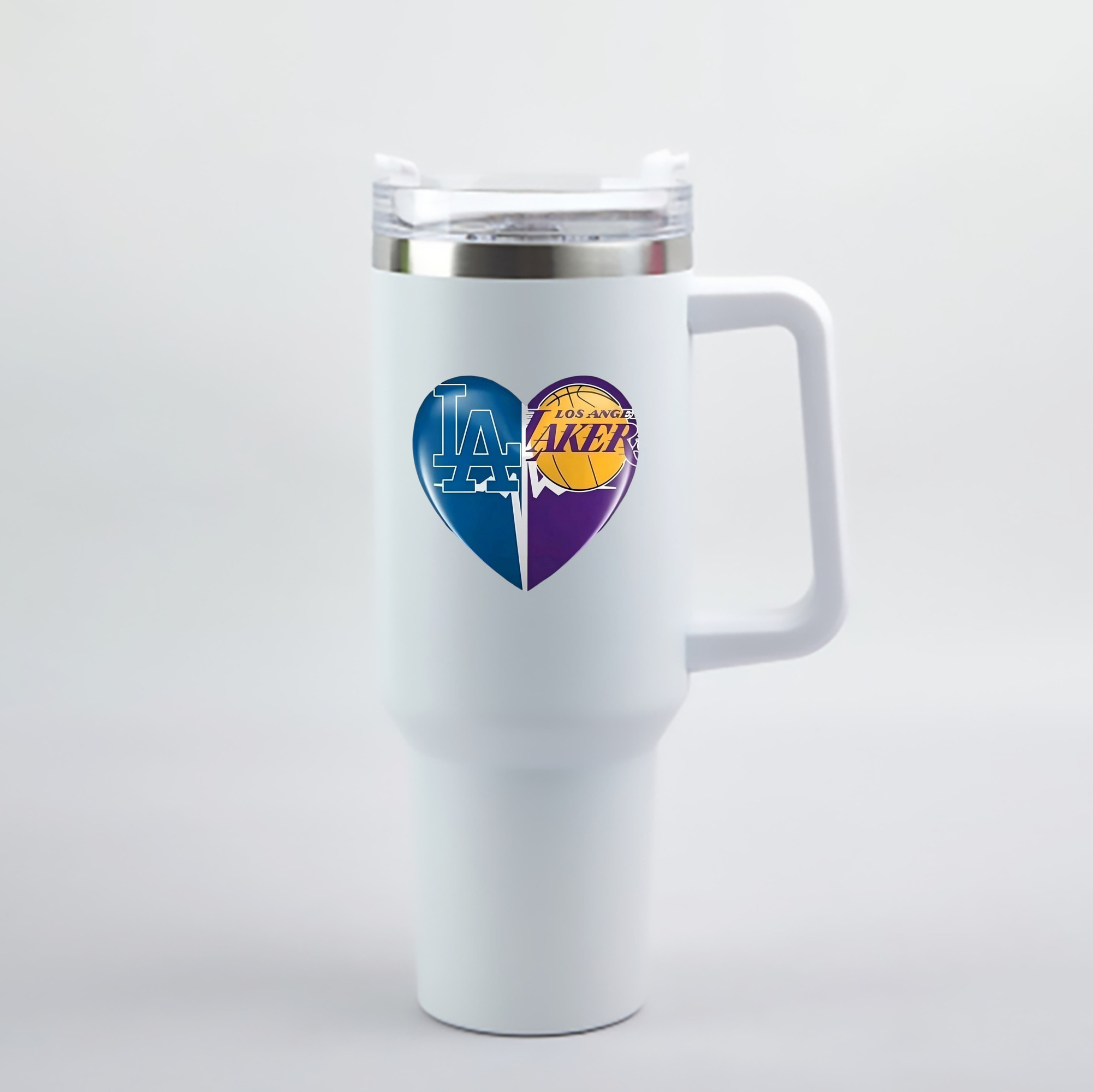  40oz Handle Car Cup With Crystal Sticker Design – Durable Stainless Steel Travel Mug With Reusable Straw – Double Wall Insulated