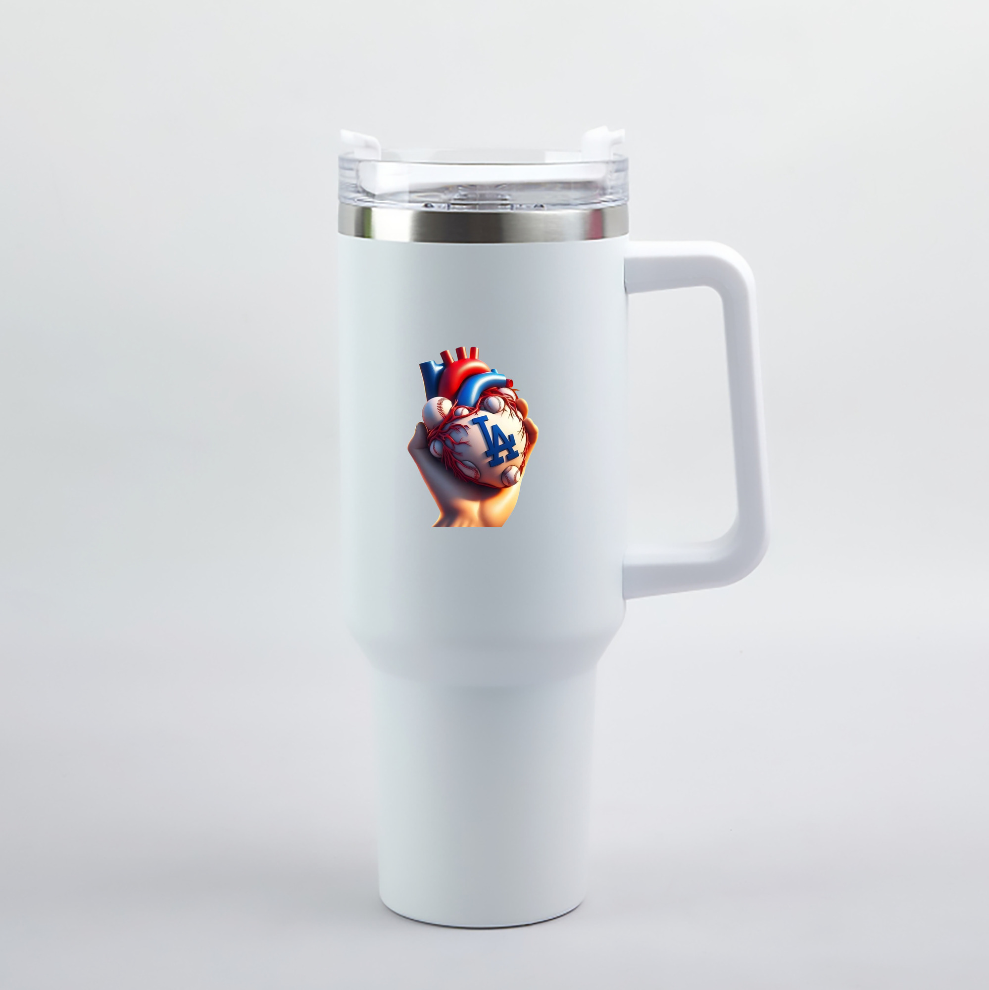  40oz Handle Car Tumbler – Durable Stainless Steel Travel Mug With UV Print – Double Wall Insulated, Fits Most Car Cup Holders