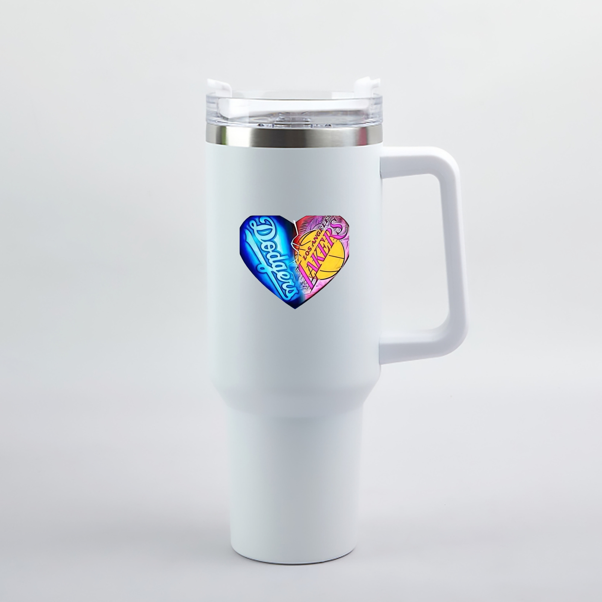  40oz Handle Car Tumbler – Durable Stainless Steel Travel Mug With UV Print – Double Wall Insulated, Fits Most Car Cup Holders