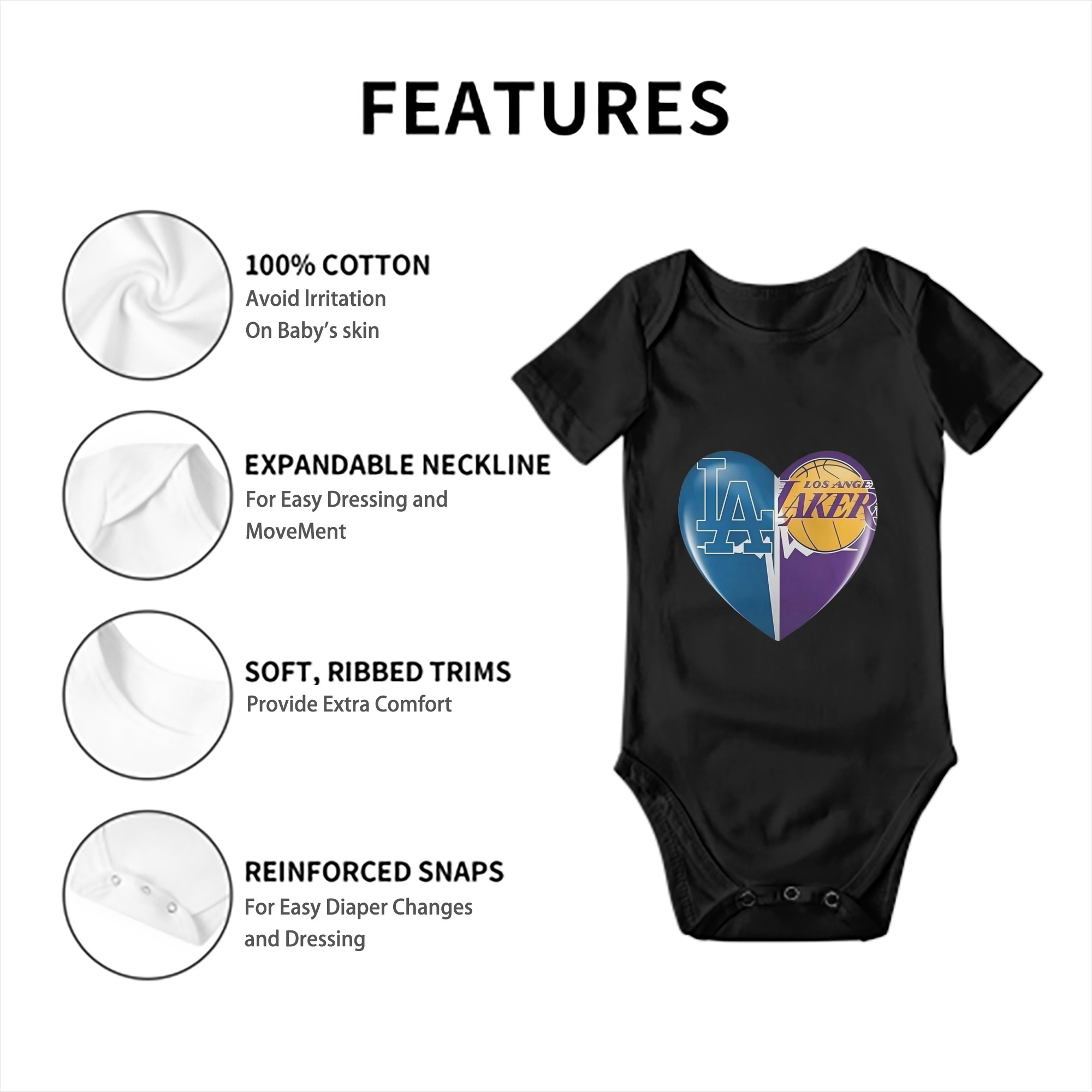  Baby Short Sleeve Romper – 100% Cotton Soft & Breathable Digital Print Onesie With Easy Snap Closure And Envelope Shoulder – Comfortable For Daily Wear & Travel