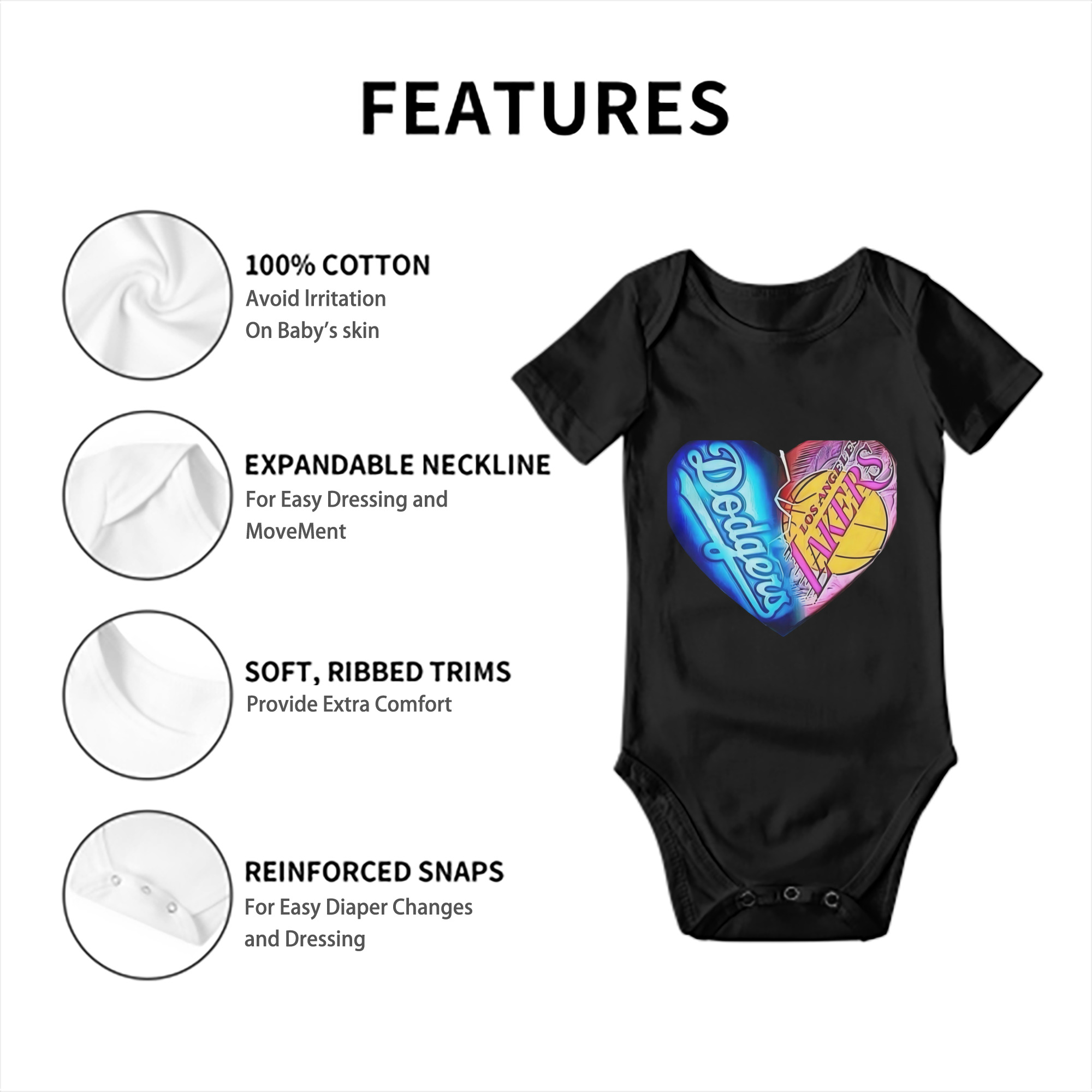  Baby Short Sleeve Romper – 100% Cotton Soft & Breathable Digital Print Onesie With Easy Snap Closure And Envelope Shoulder – Comfortable For Daily Wear & Travel
