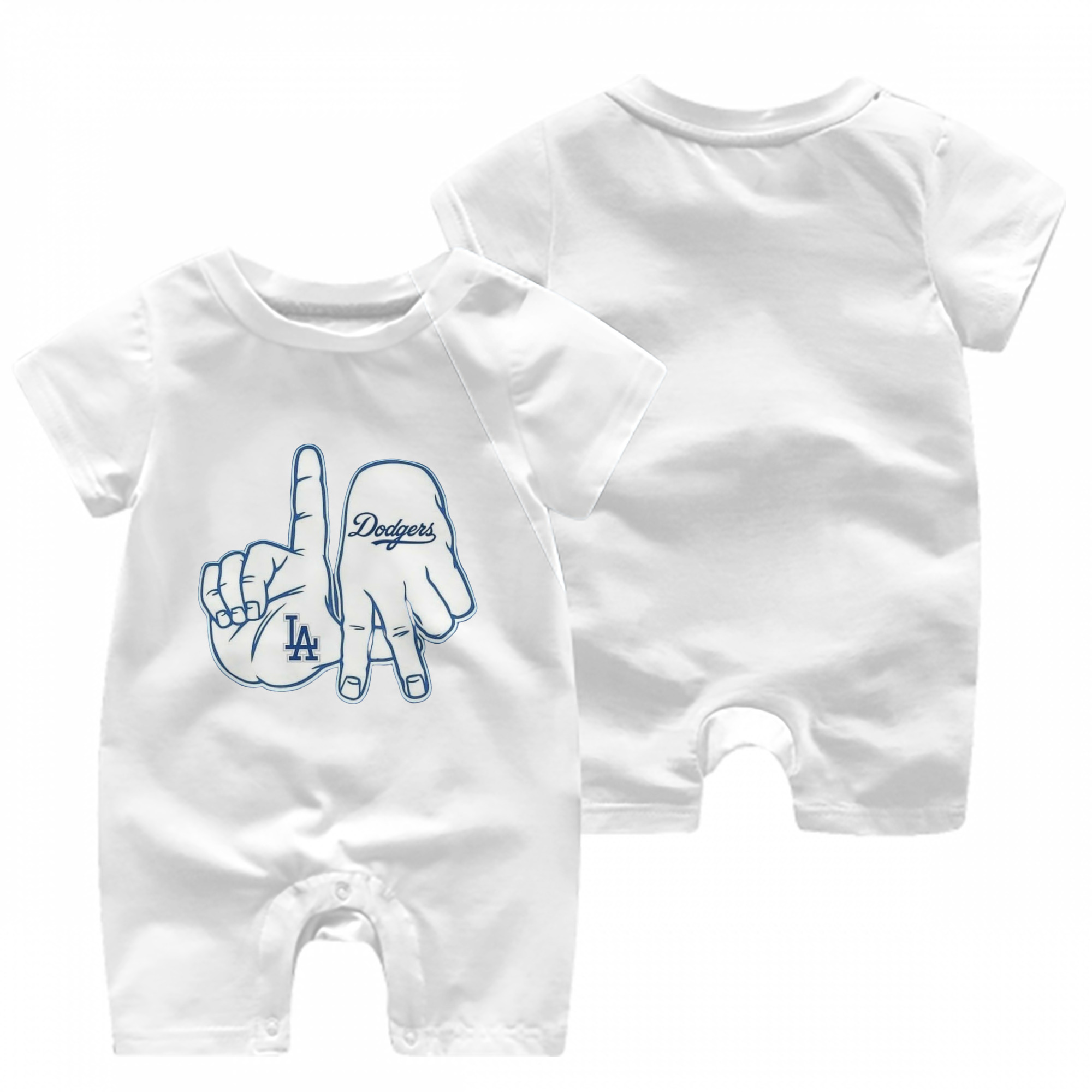  Baby Short Sleeve Onesie – 100% Cotton Soft & Breathable Digital Print Romper – Double-Sided Print, Snap Closure For Easy Diaper Changes – Comfortable For Boys & Girls