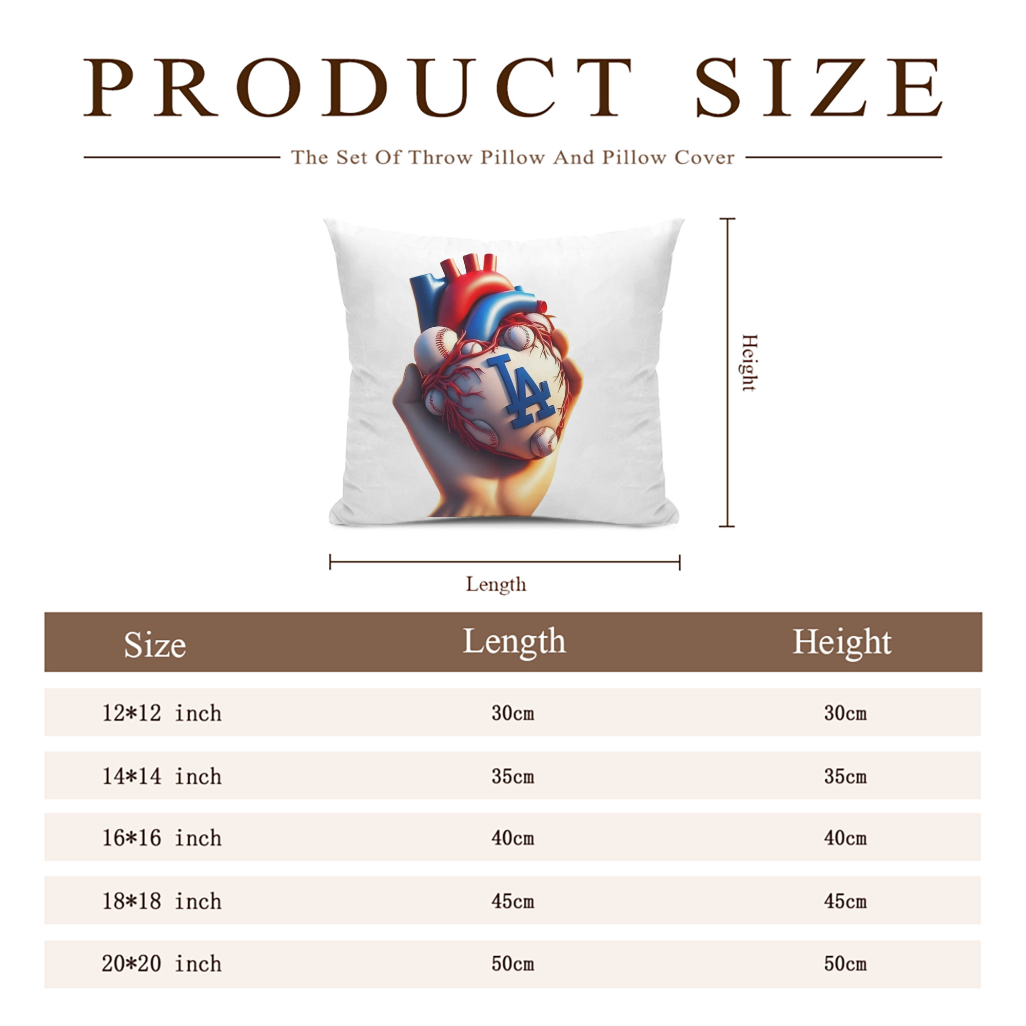  Soft Polyester Pillow Cover With Insert – Double-Sided Design, Invisible Zipper, Durable & Breathable – Easy Care Cushion Set