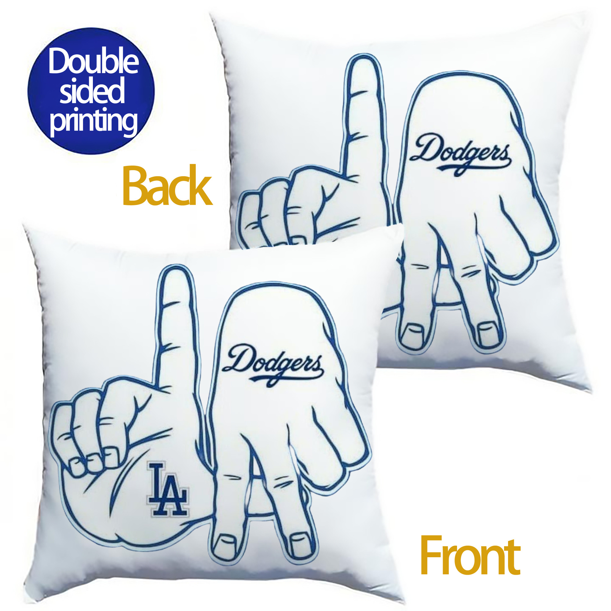  Soft Polyester Pillow Cover With Insert – Double-Sided Design, Invisible Zipper, Durable & Breathable – Easy Care Cushion Set