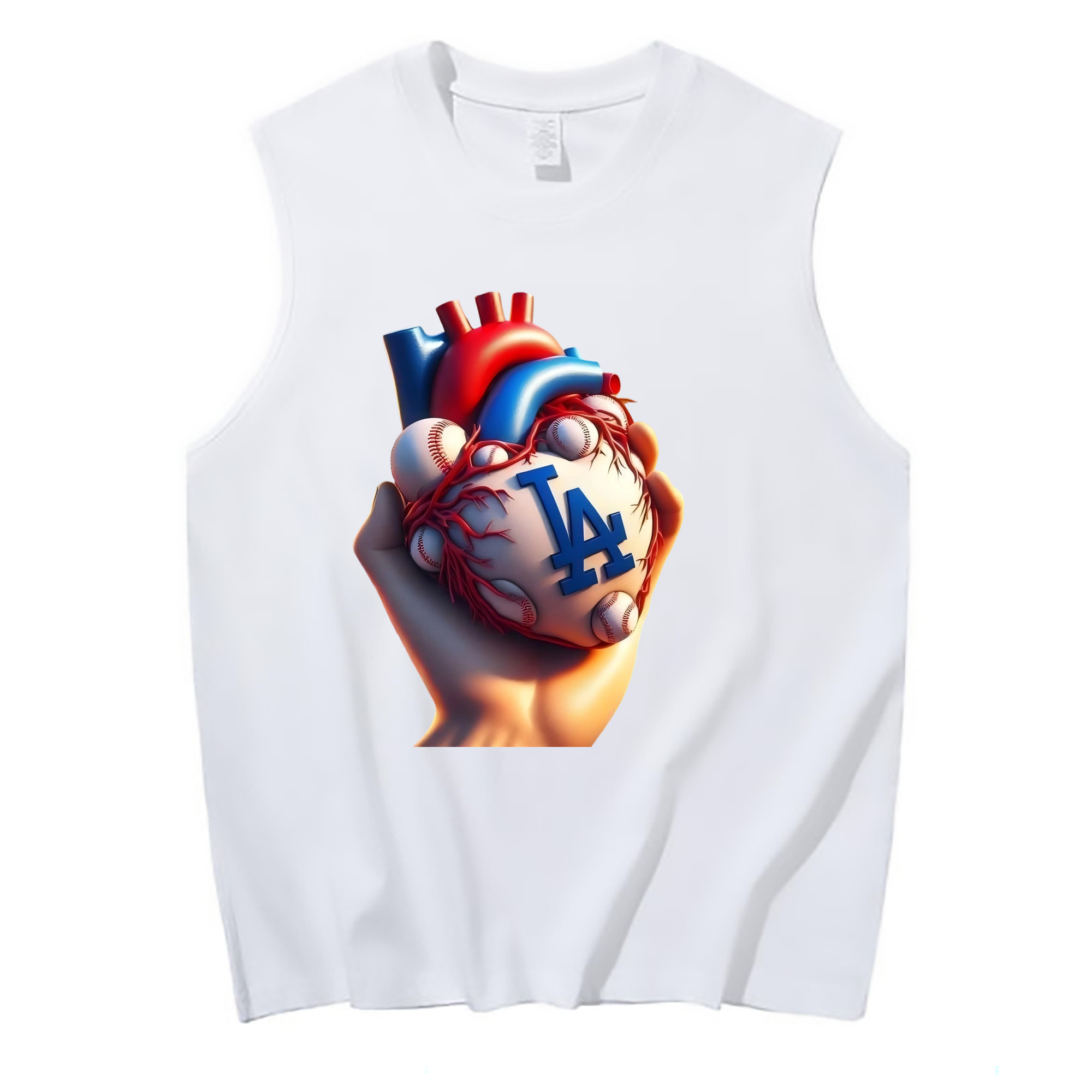  210g Combed Cotton Tank Top With Front Heat Transfer Print – Soft, Lightweight, Fitted Design – Stylish & Comfortable Casual Wear For Sports & Everyday Use