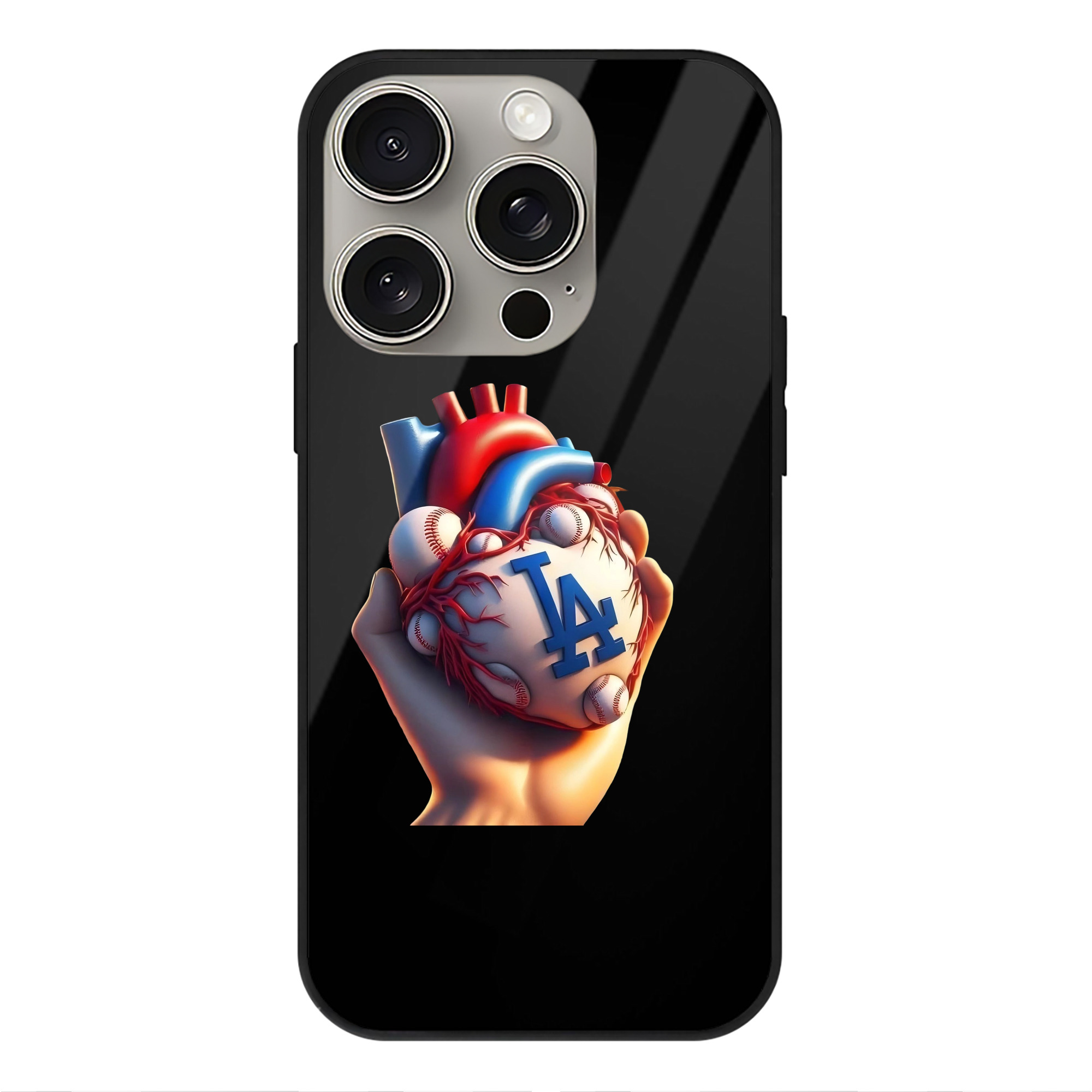  IPhone 15 Pro Mirror Phone Case – UV Printed Glass + TPU – Scratch-Resistant, Wireless Charging Compatible, Precise Fit & Stylish Design