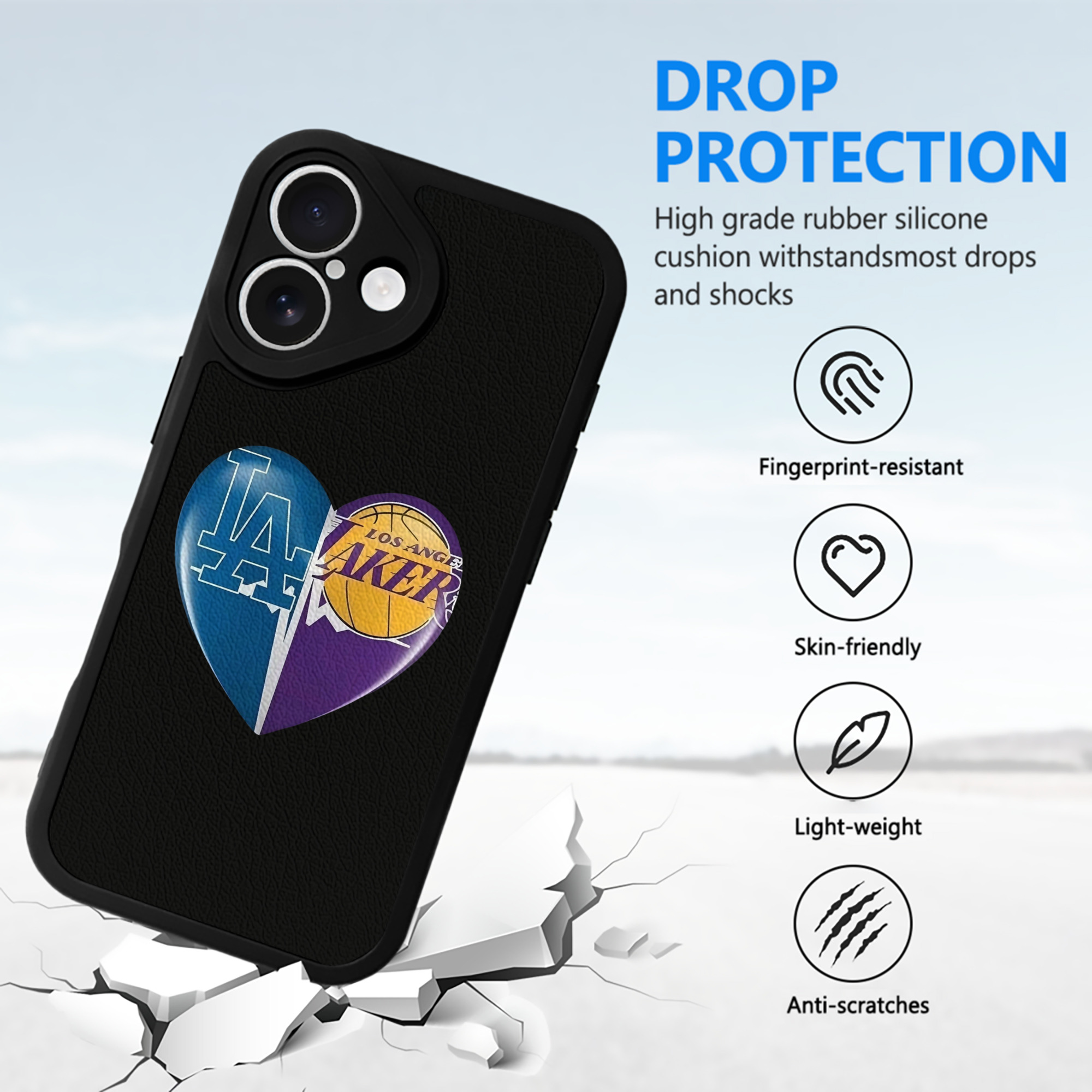  IPhone 16 Silicone Leather Case – UV Print, Lambskin Texture – Perfect Fit, Wireless Charging Compatible, Scratch Resistant, Precise Cutouts – Stylish Protection For IPhone 16