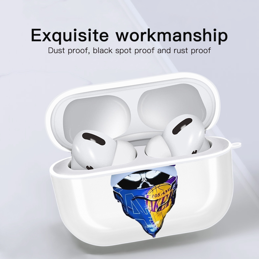  AirPods Pro Hard Case White With Keychain, Durable Flexible PC, Precise Cutouts, Anti-Fingerprint, Yellowing & Scratch Resistant, Full Protection, Washable