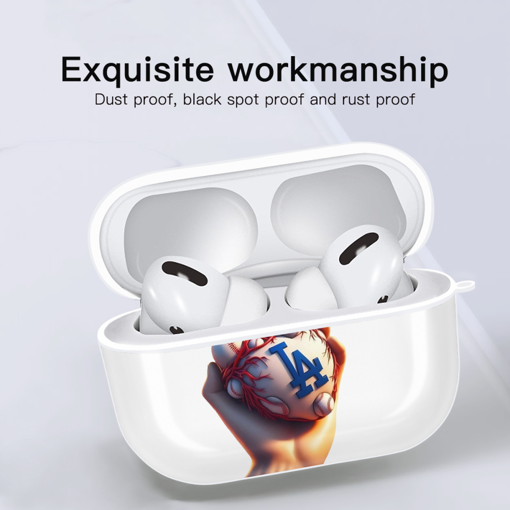  AirPods Pro Hard Case White With Keychain, Durable Flexible PC, Precise Cutouts, Anti-Fingerprint, Yellowing & Scratch Resistant, Full Protection, Washable