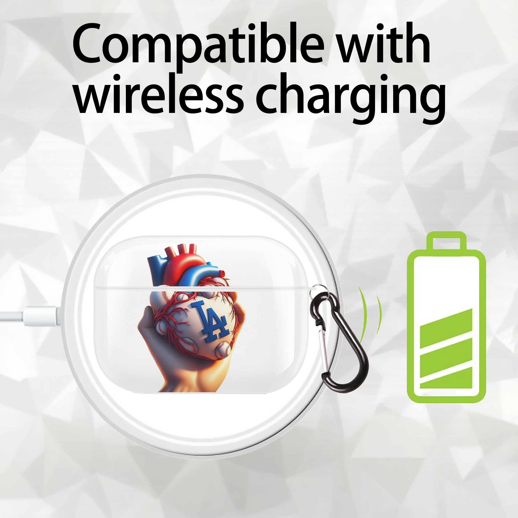  AirPods Pro Hard Case White With Keychain, Durable Flexible PC, Precise Cutouts, Anti-Fingerprint, Yellowing & Scratch Resistant, Full Protection, Washable