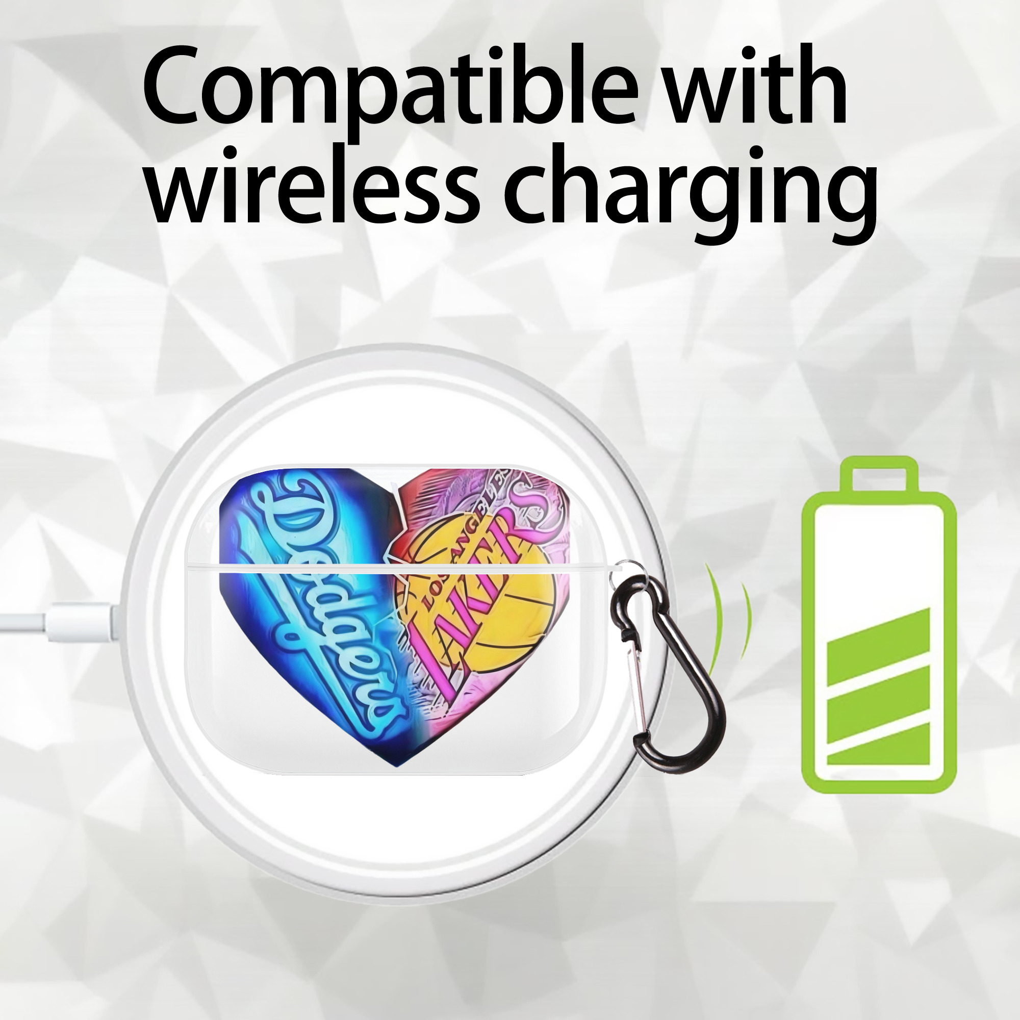  AirPods Pro Hard Case White With Keychain, Durable Flexible PC, Precise Cutouts, Anti-Fingerprint, Yellowing & Scratch Resistant, Full Protection, Washable