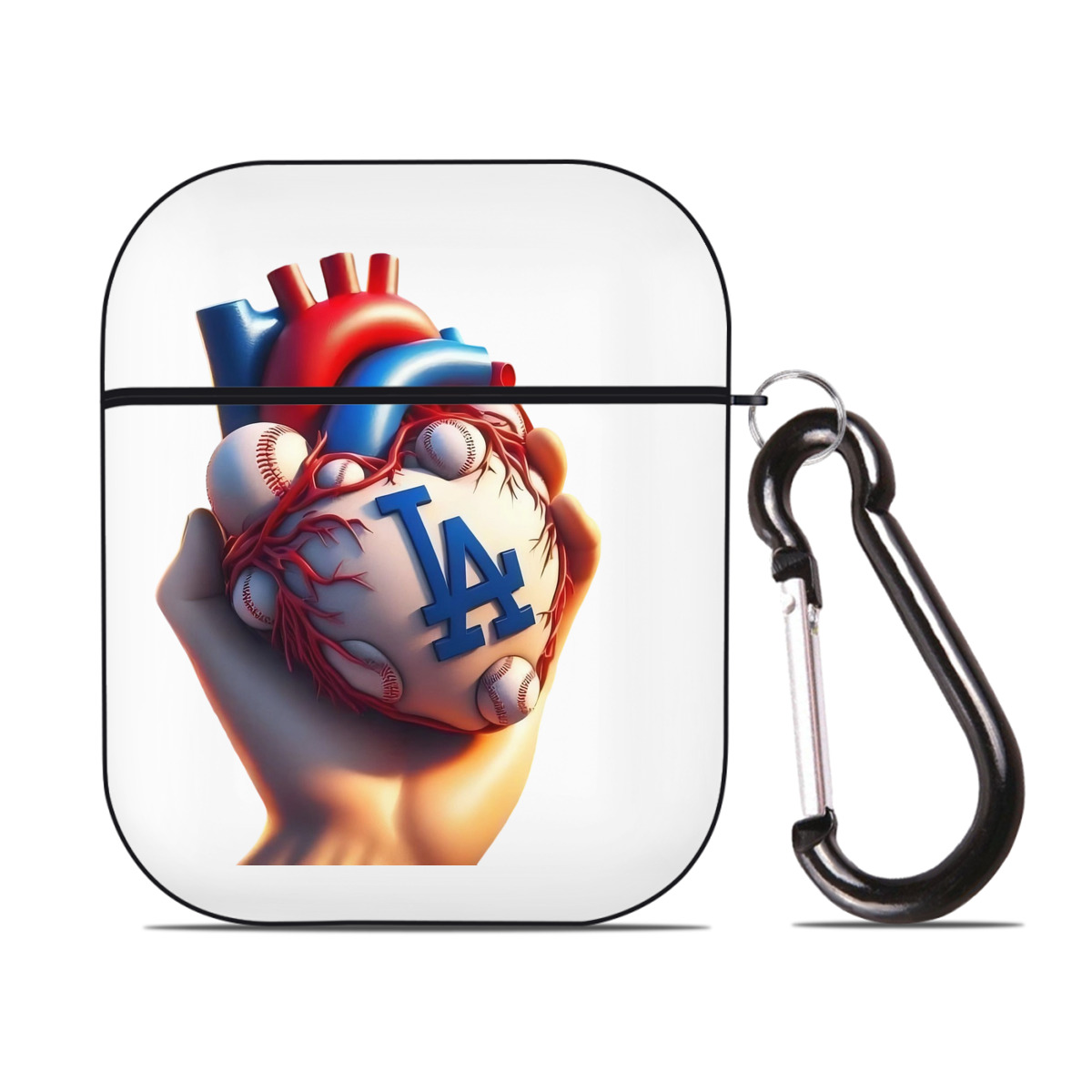  AirPods 2 Case Hard Shell Black, Flexible PC Material, Precise Cutouts, Full Protection, Anti-Fingerprint, Washable, Includes Keychain – Durable & Slim Design