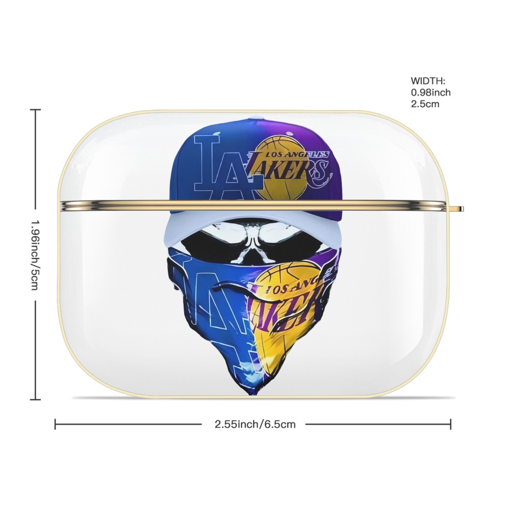  Luxury Gold AirPods Pro Case With Keychain, Flexible PC Material, Full Protection, Precise Cutouts, Anti-Fingerprint, Washable, Durable Design