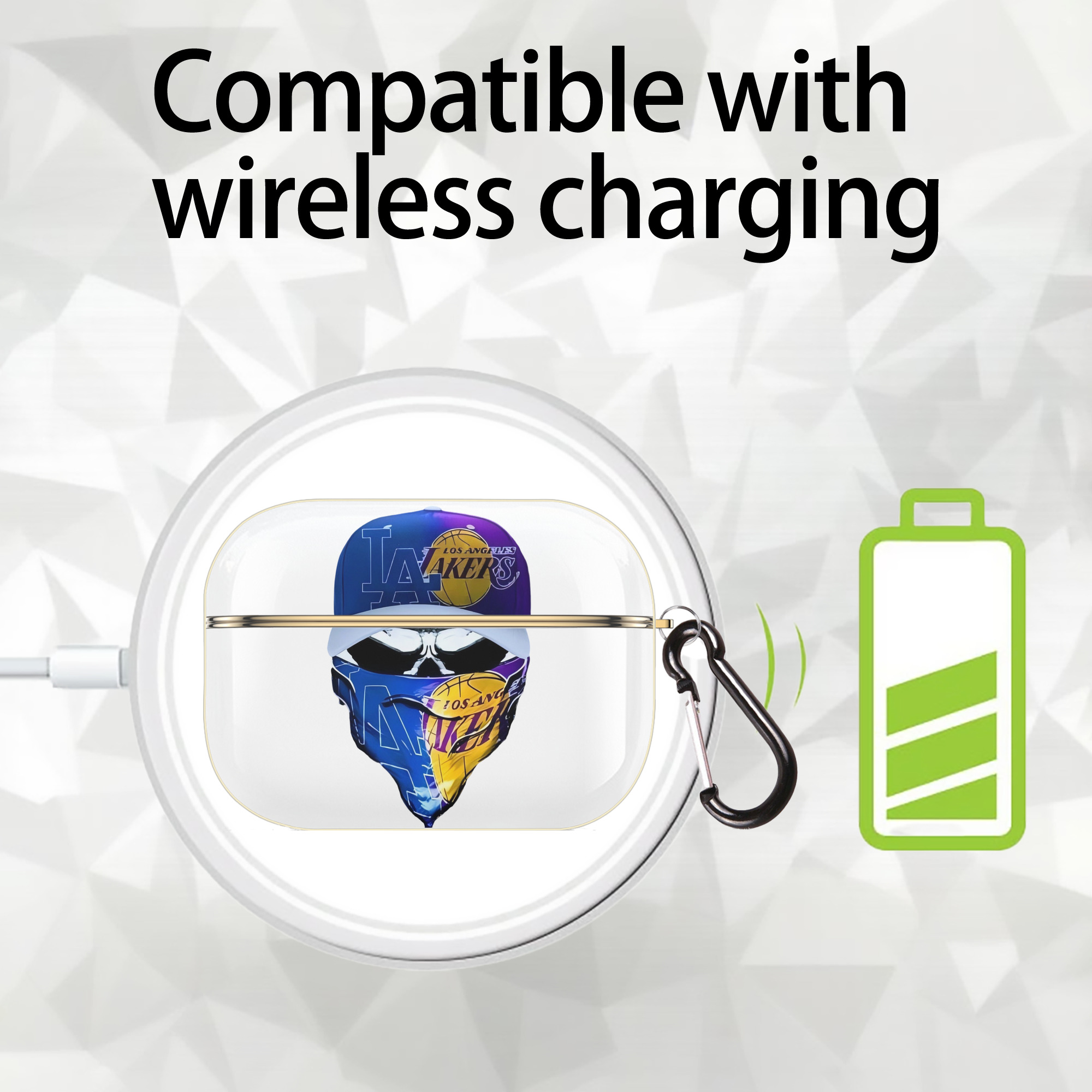  Luxury Gold AirPods Pro Case With Keychain, Flexible PC Material, Full Protection, Precise Cutouts, Anti-Fingerprint, Washable, Durable Design