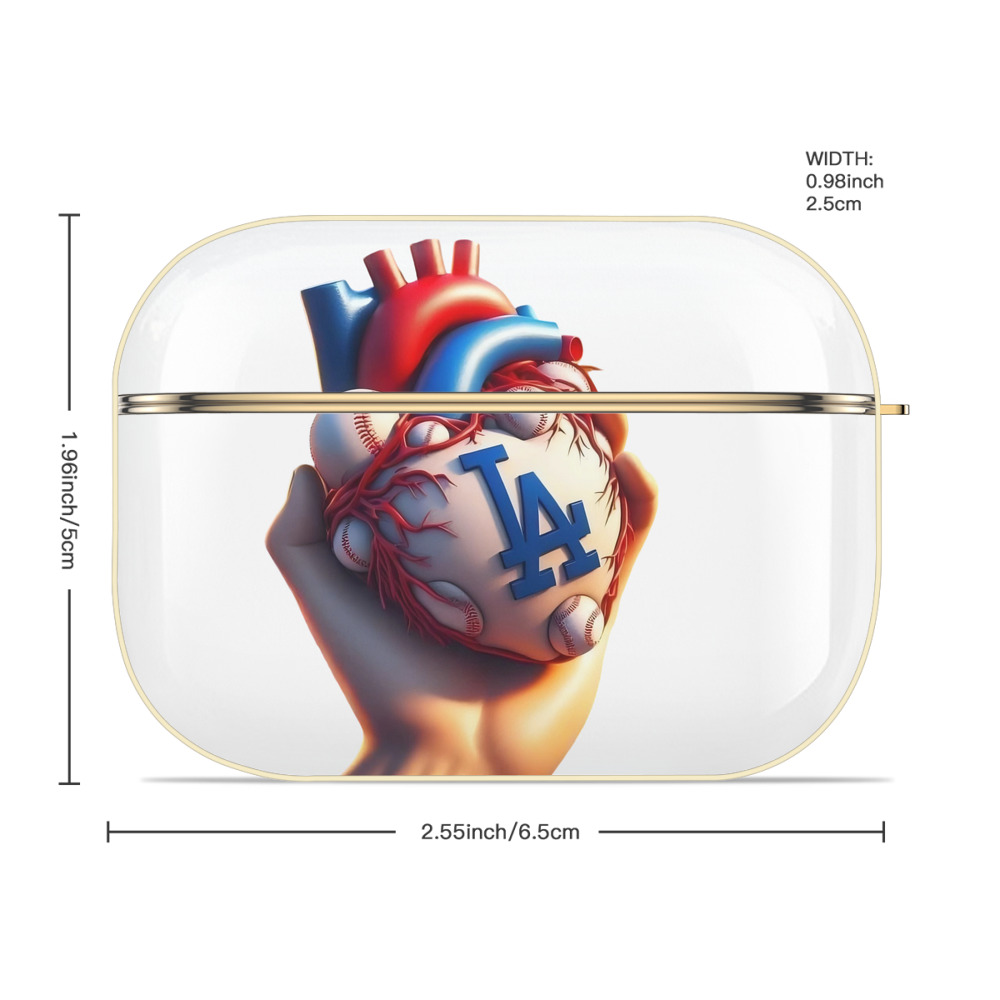  Luxury Gold AirPods Pro Case With Keychain, Flexible PC Material, Full Protection, Precise Cutouts, Anti-Fingerprint, Washable, Durable Design