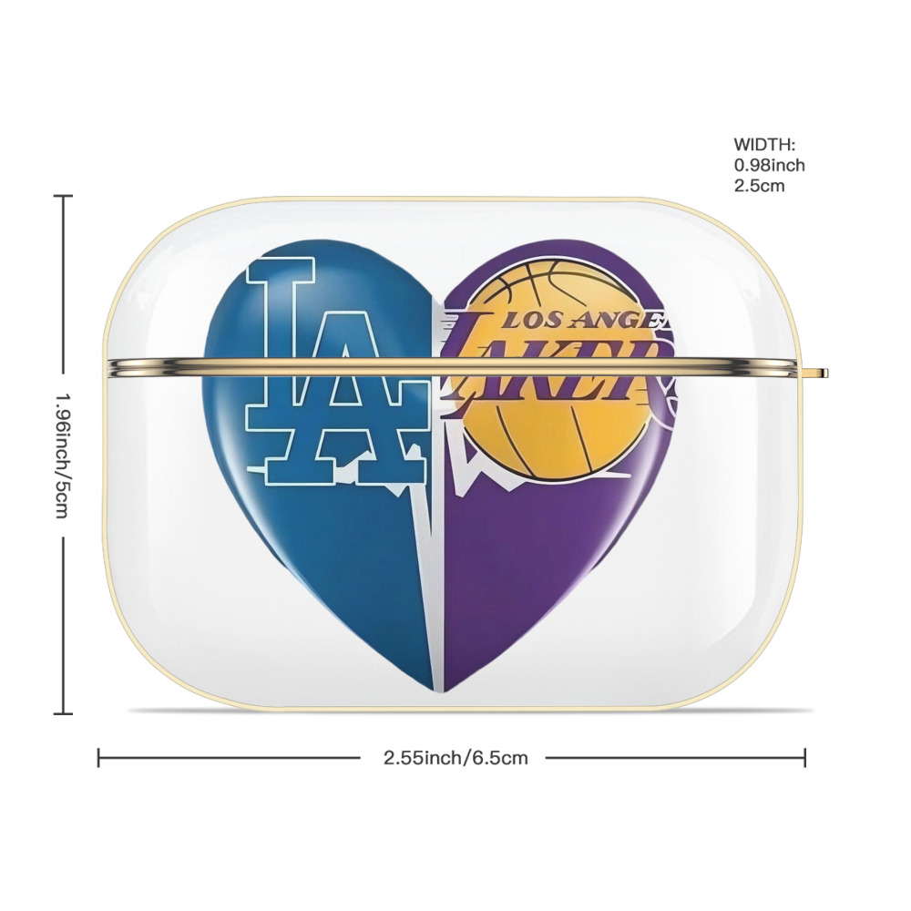  Luxury Gold AirPods Pro Case With Keychain, Flexible PC Material, Full Protection, Precise Cutouts, Anti-Fingerprint, Washable, Durable Design