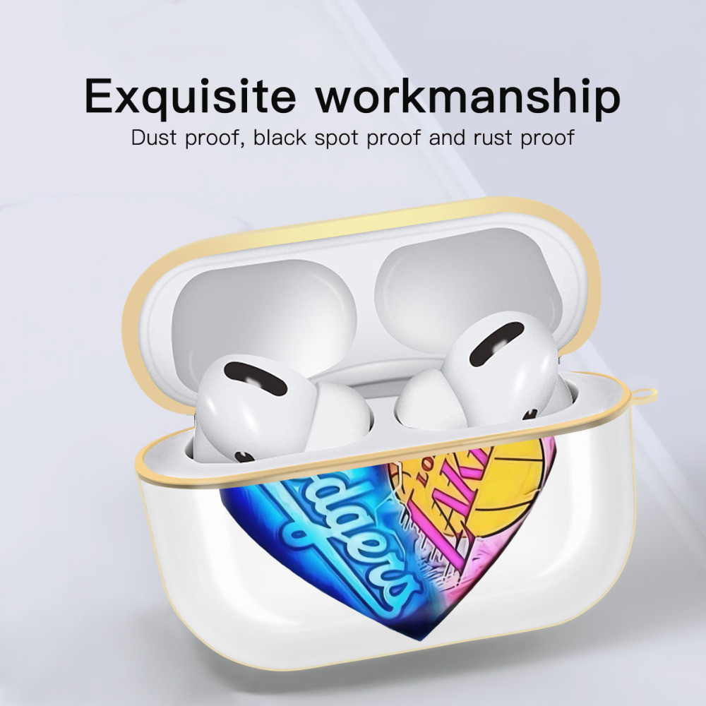  Luxury Gold AirPods Pro Case With Keychain, Flexible PC Material, Full Protection, Precise Cutouts, Anti-Fingerprint, Washable, Durable Design