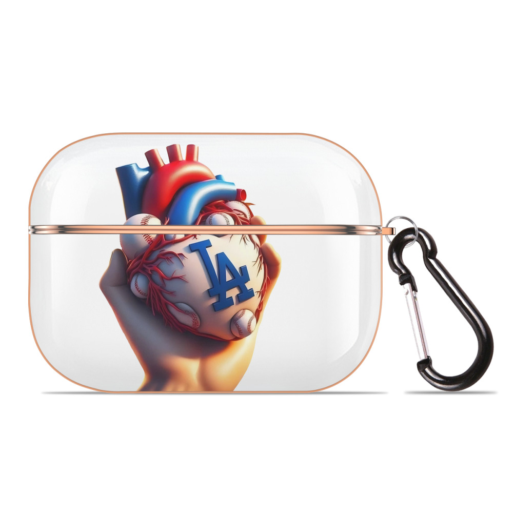  AirPods Pro Protective Case Rose Gold, Flexible PC Material, Precise Fit, Anti-Slip Cover, Full Protection, Fingerprint Resistant, Washable With Keychain