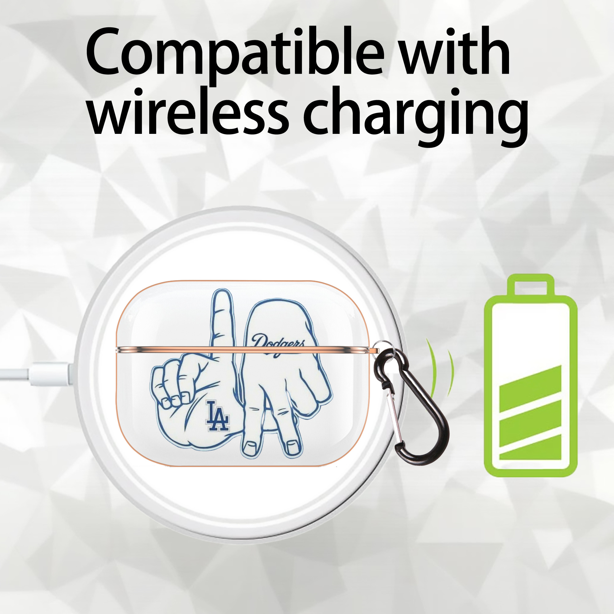  AirPods Pro Protective Case Rose Gold, Flexible PC Material, Precise Fit, Anti-Slip Cover, Full Protection, Fingerprint Resistant, Washable With Keychain