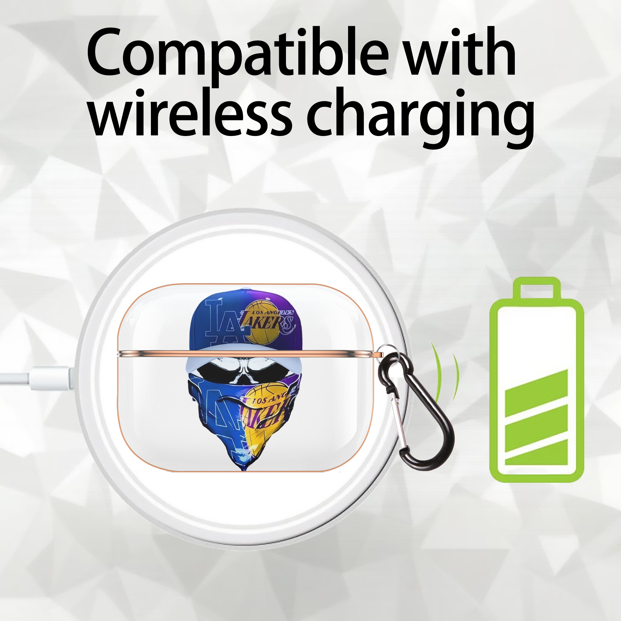  AirPods Pro Protective Case Rose Gold, Flexible PC Material, Precise Fit, Anti-Slip Cover, Full Protection, Fingerprint Resistant, Washable With Keychain