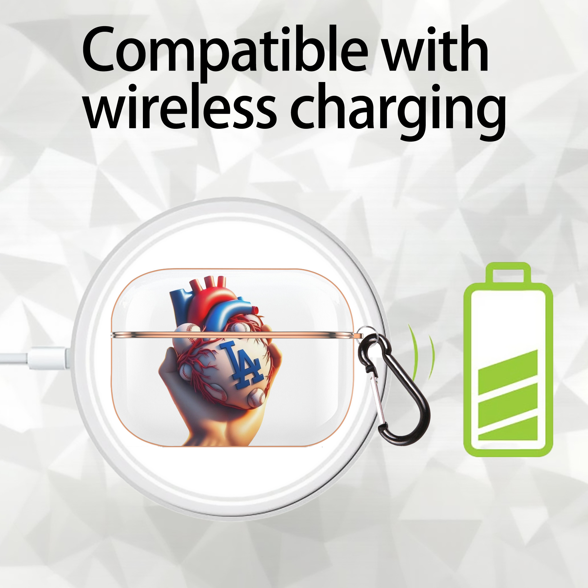  AirPods Pro Protective Case Rose Gold, Flexible PC Material, Precise Fit, Anti-Slip Cover, Full Protection, Fingerprint Resistant, Washable With Keychain