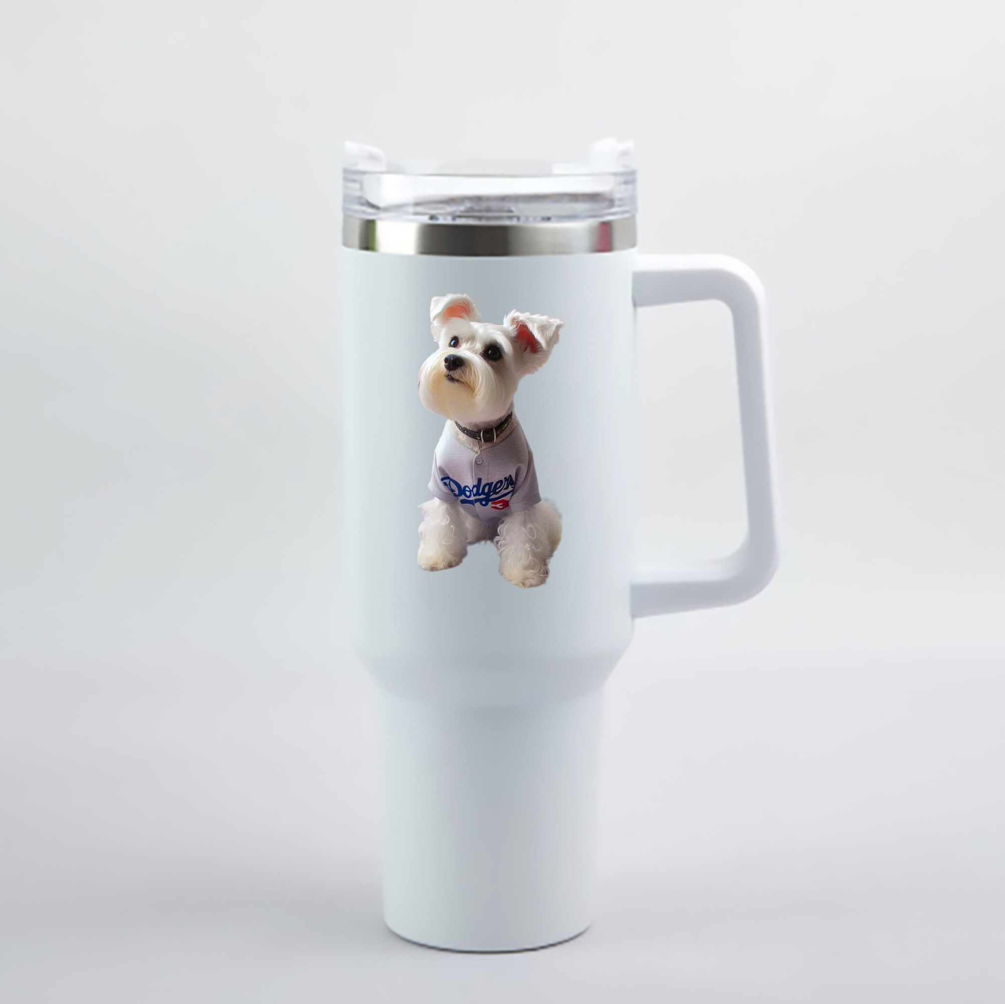  40oz Handle Car Cup With Crystal Sticker Design – Durable Stainless Steel Travel Mug With Reusable Straw – Double Wall Insulated