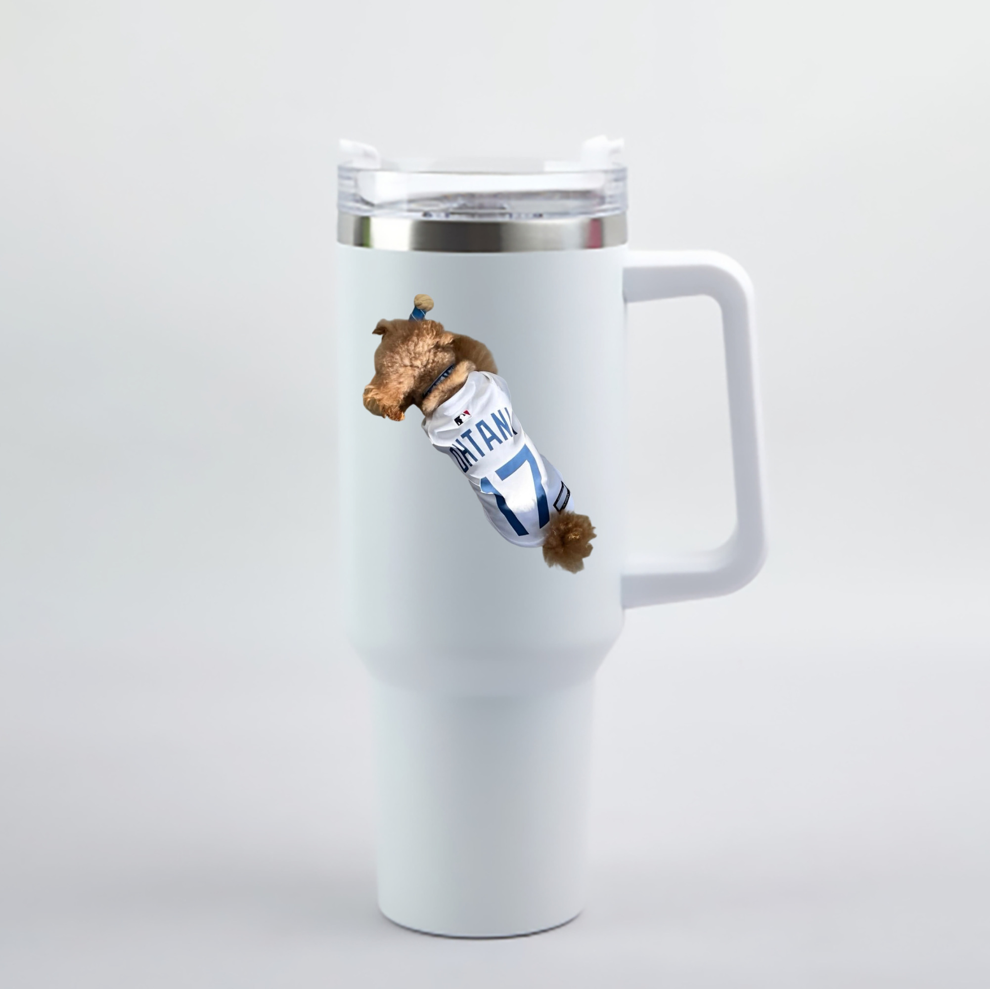  40oz Handle Car Cup With Crystal Sticker Design – Durable Stainless Steel Travel Mug With Reusable Straw – Double Wall Insulated