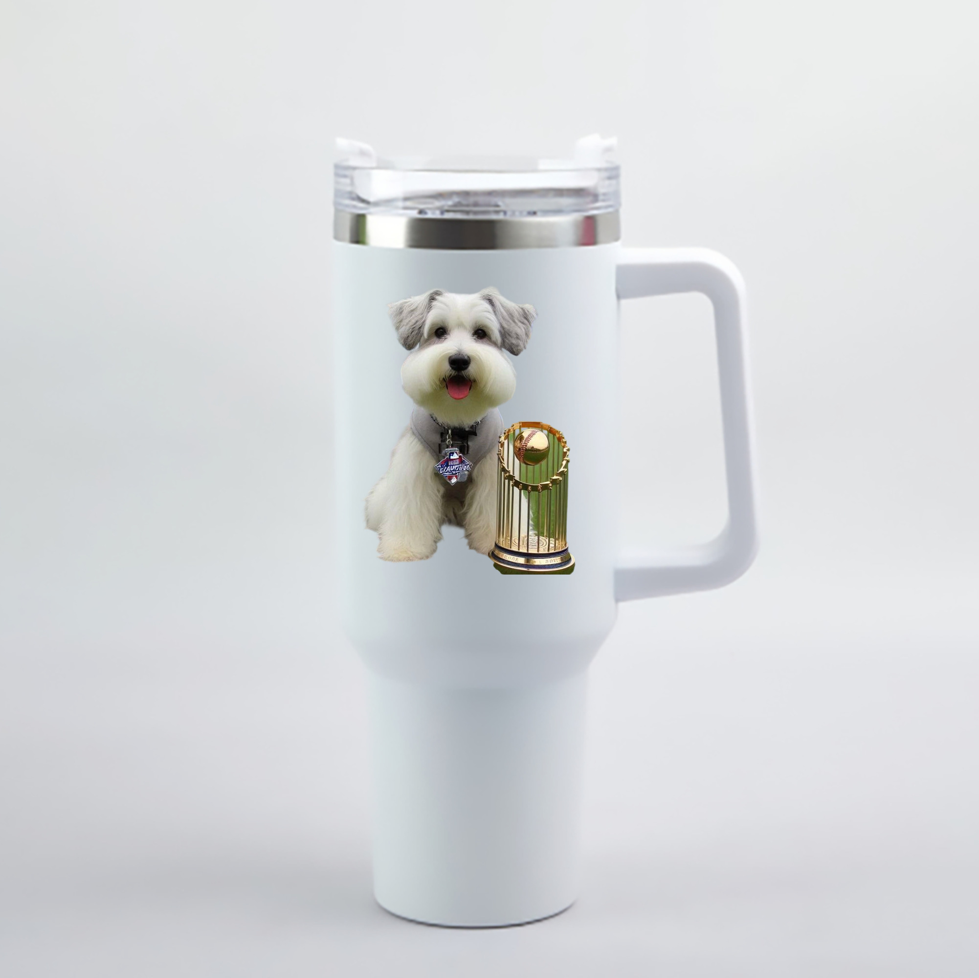  40oz Handle Car Cup With Crystal Sticker Design – Durable Stainless Steel Travel Mug With Reusable Straw – Double Wall Insulated
