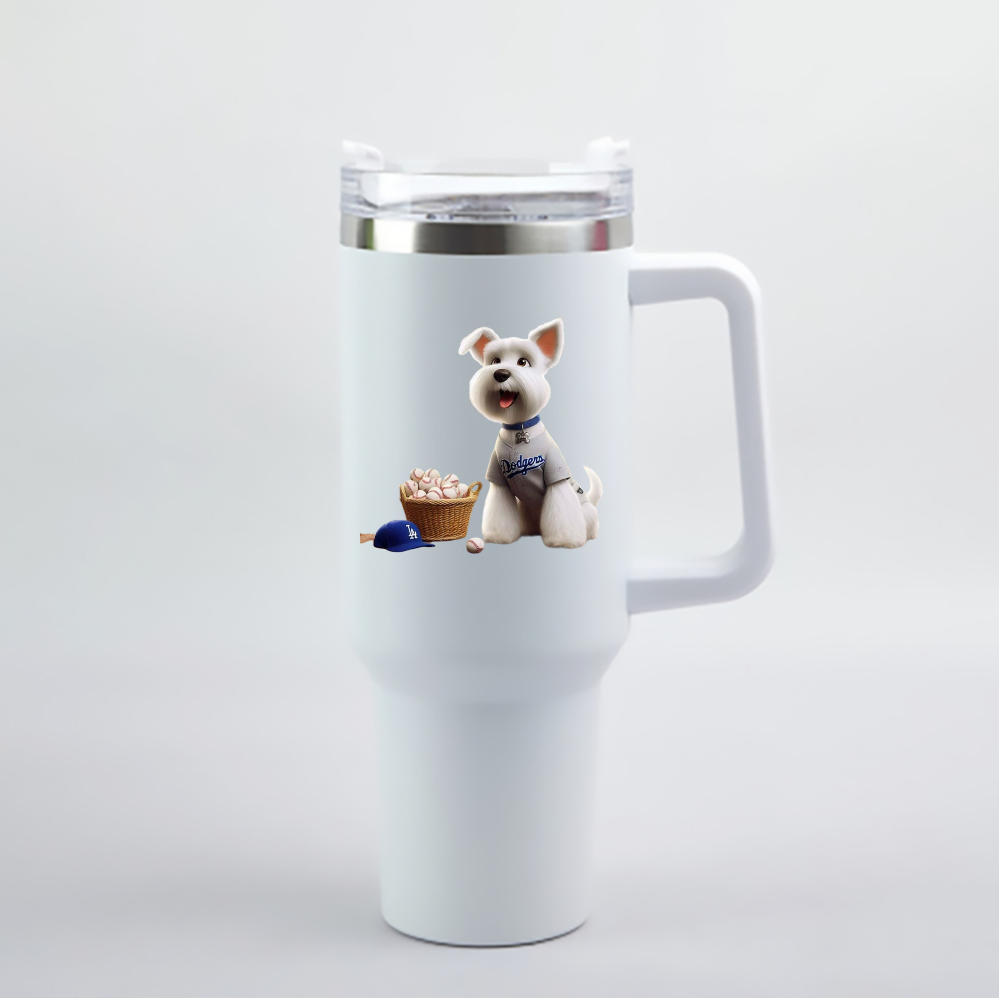 40oz Handle Car Cup With Crystal Sticker Design – Durable Stainless Steel Travel Mug With Reusable Straw – Double Wall Insulated