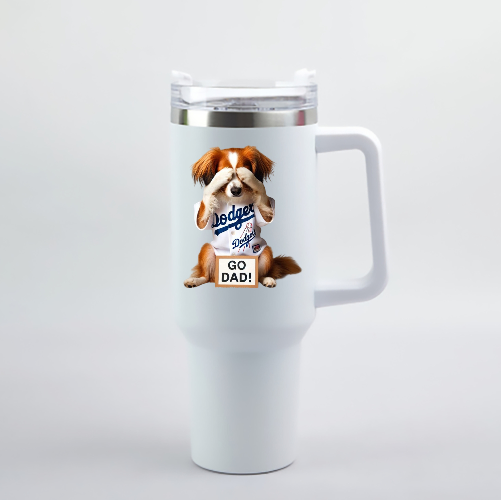  40oz Handle Car Cup With Crystal Sticker Design – Durable Stainless Steel Travel Mug With Reusable Straw – Double Wall Insulated